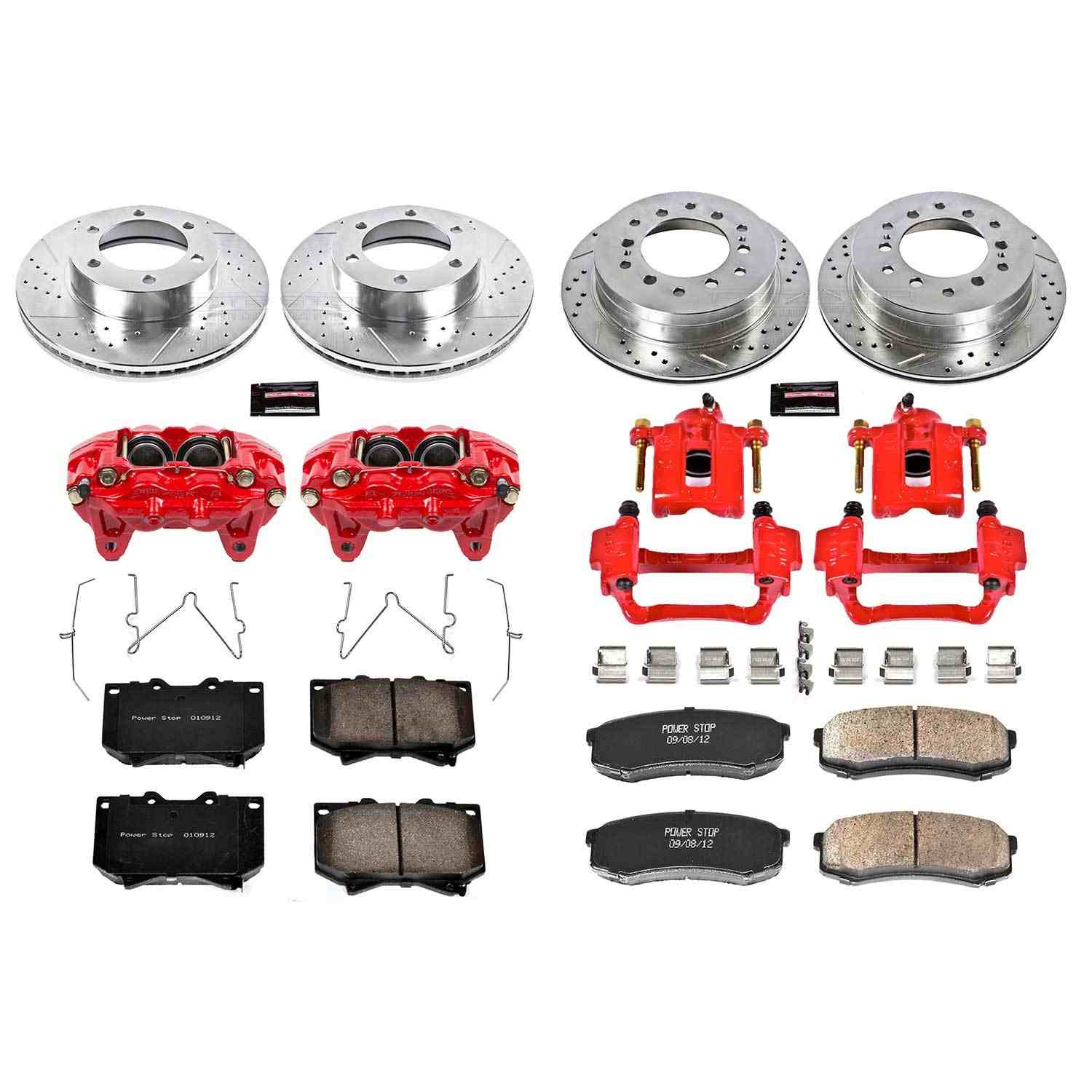 Power Stop 01-02 Toyota Sequoia Front & Rear Z23 Evolution Sport Brake Kit w/Calipers