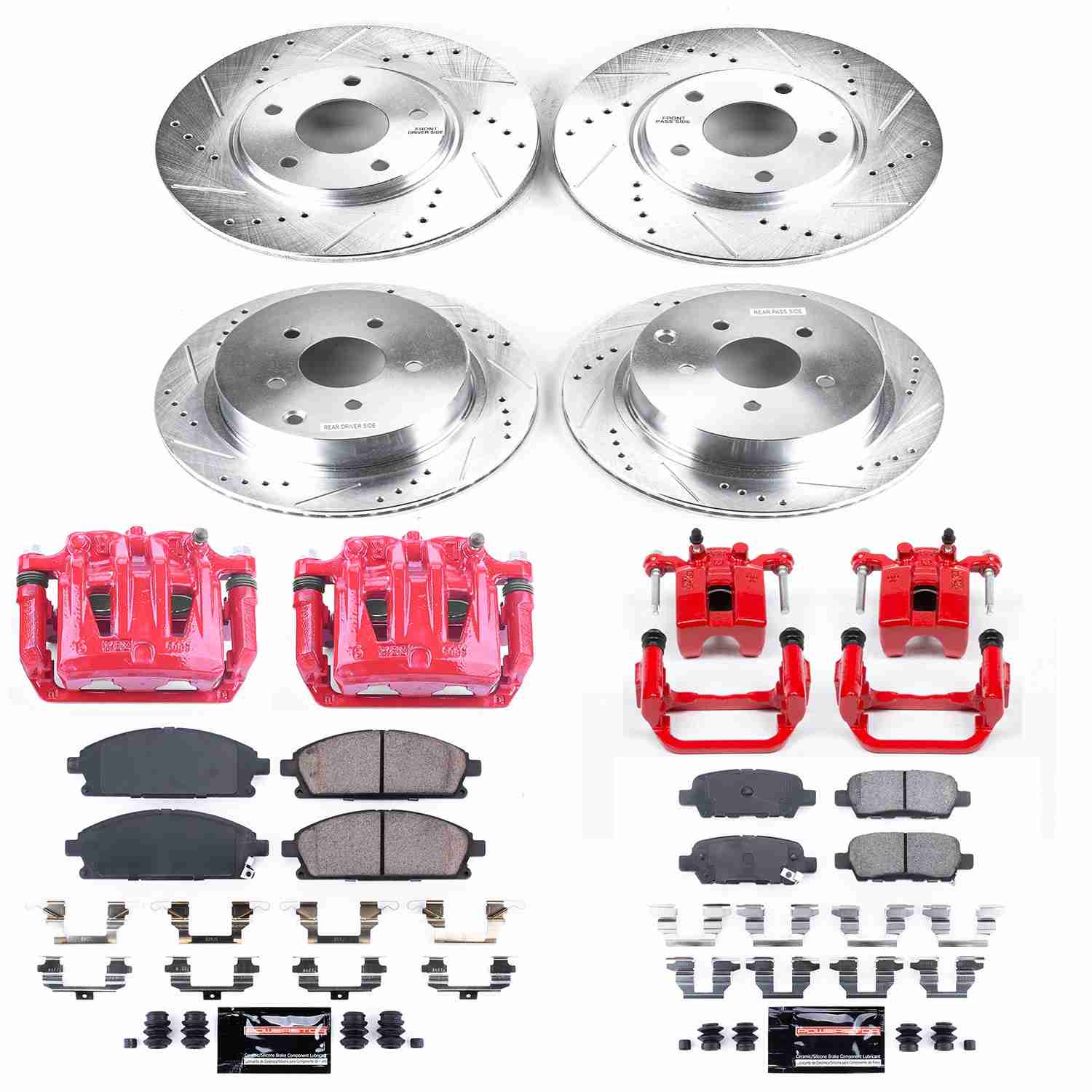 Power Stop 04-09 Nissan Quest Front & Rear Z23 Evolution Sport Brake Kit w/Calipers