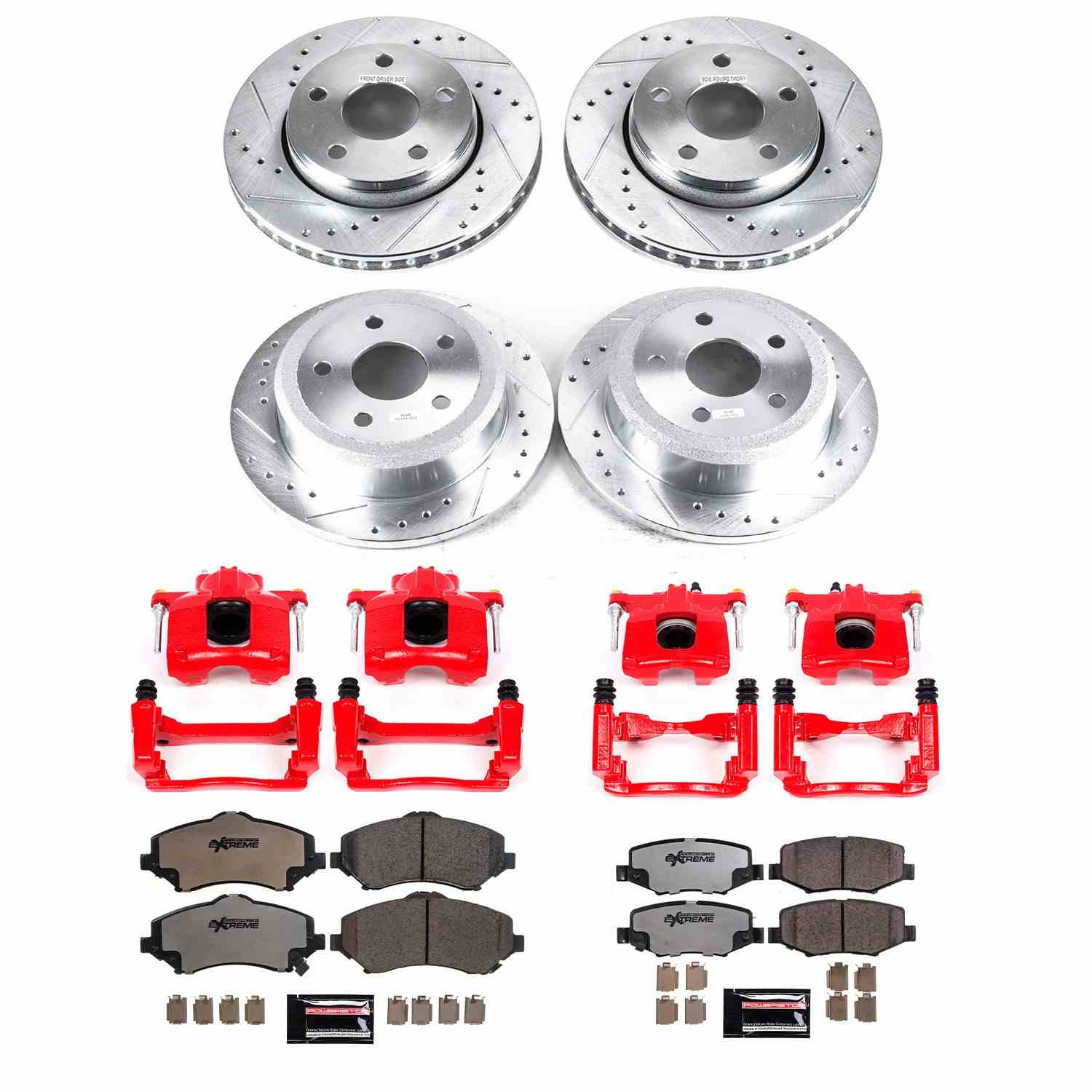 Power Stop 07-17 Jeep Wrangler Front & Rear Z36 Truck & Tow Brake Kit w/Calipers