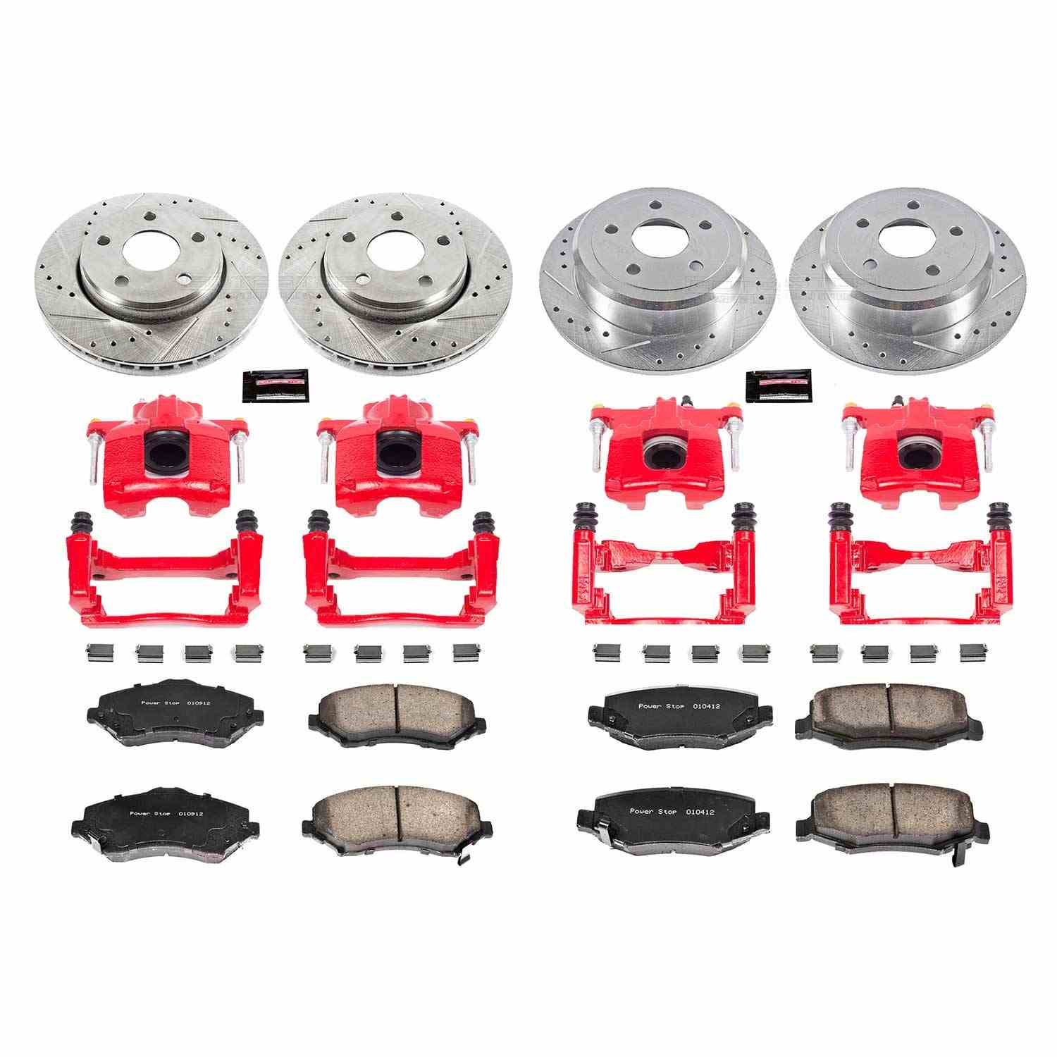 Power Stop 07-17 Jeep Wrangler Front & Rear Z23 Evolution Sport Brake Kit w/Calipers