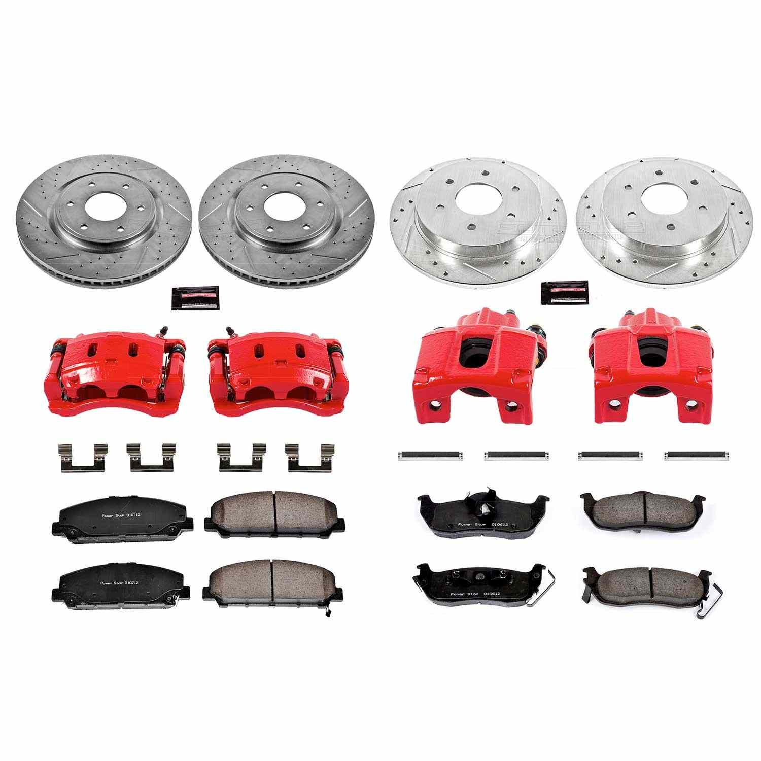 Power Stop 06-07 Infiniti QX56 Front & Rear Z23 Evolution Sport Brake Kit w/Calipers