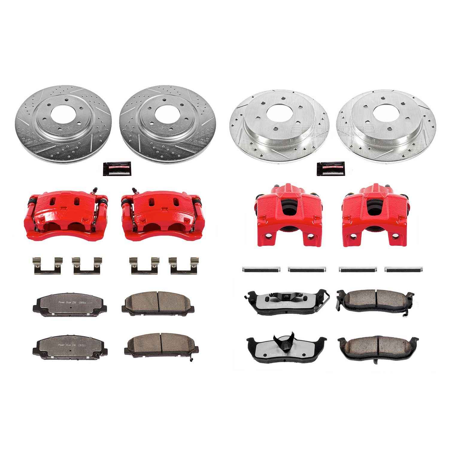 Power Stop 08-10 Nissan Titan Front and Rear Z36 Truck & Tow Kit w/Cals