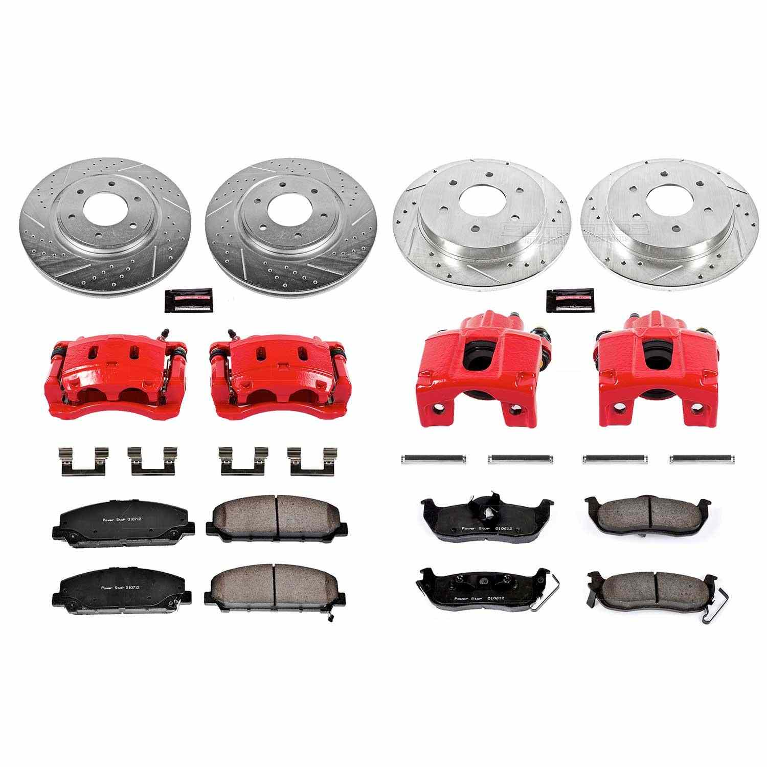 Power Stop 08-10 Infiniti QX56 Front & Rear Z23 Evolution Sport Brake Kit w/Calipers