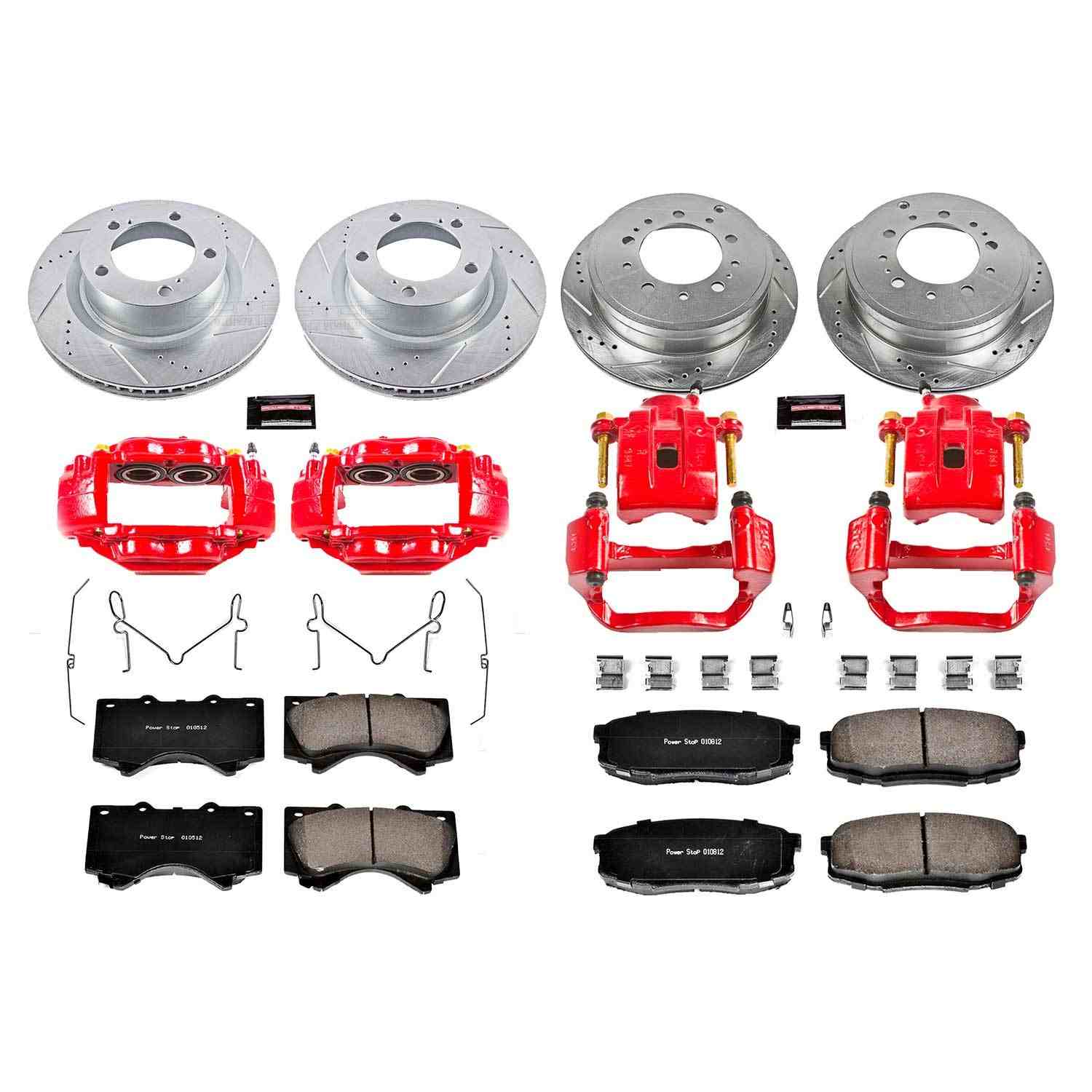 Power Stop 08-19 Toyota Sequoia Front & Rear Z23 Evolution Sport Brake Kit w/Calipers