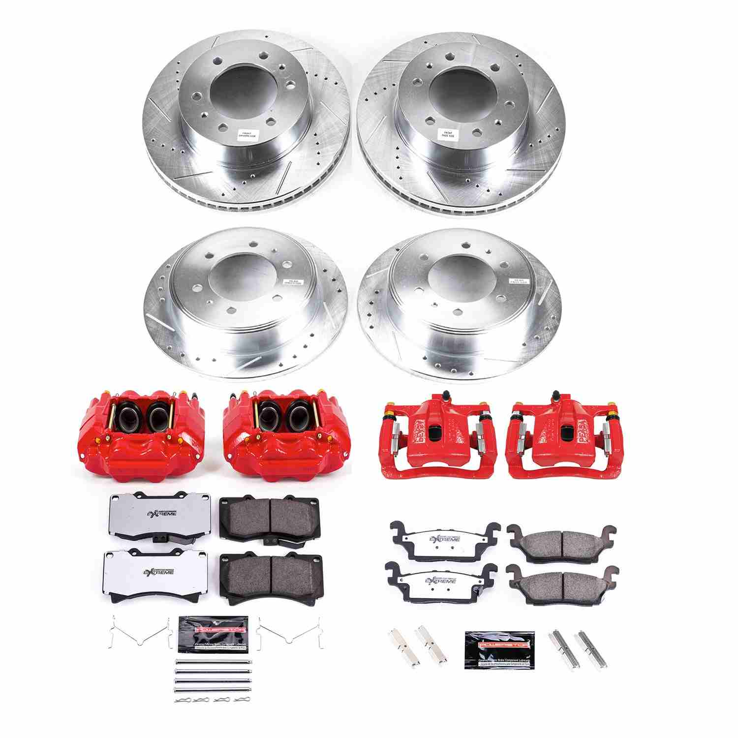 Power Stop 09-10 Hummer H3T Front and Rear Z36 Truck & Tow Kit w/Cals