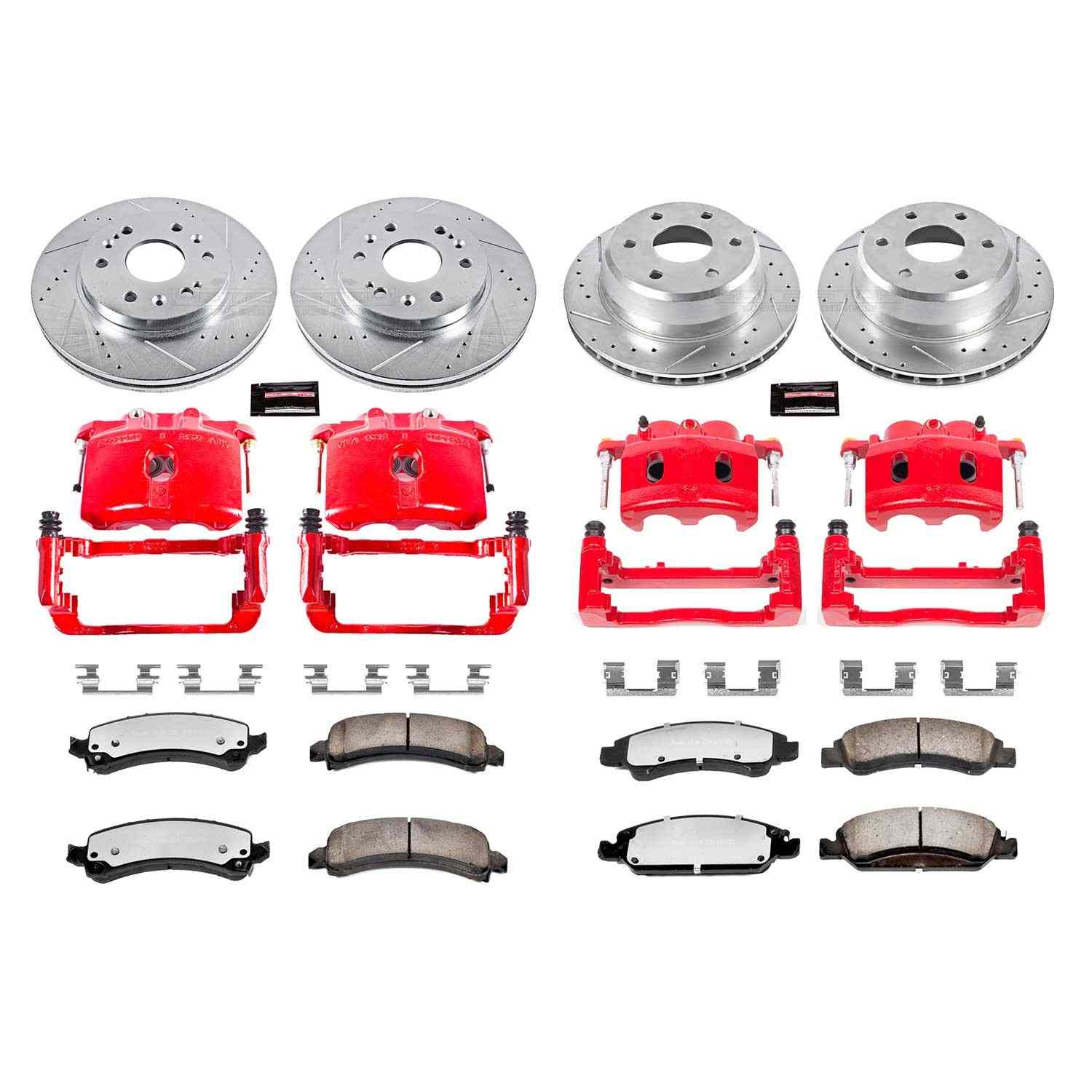 Power Stop 09-14 GMC Savana 1500 Front and Rear Z36 Truck & Tow Kit w/Cals