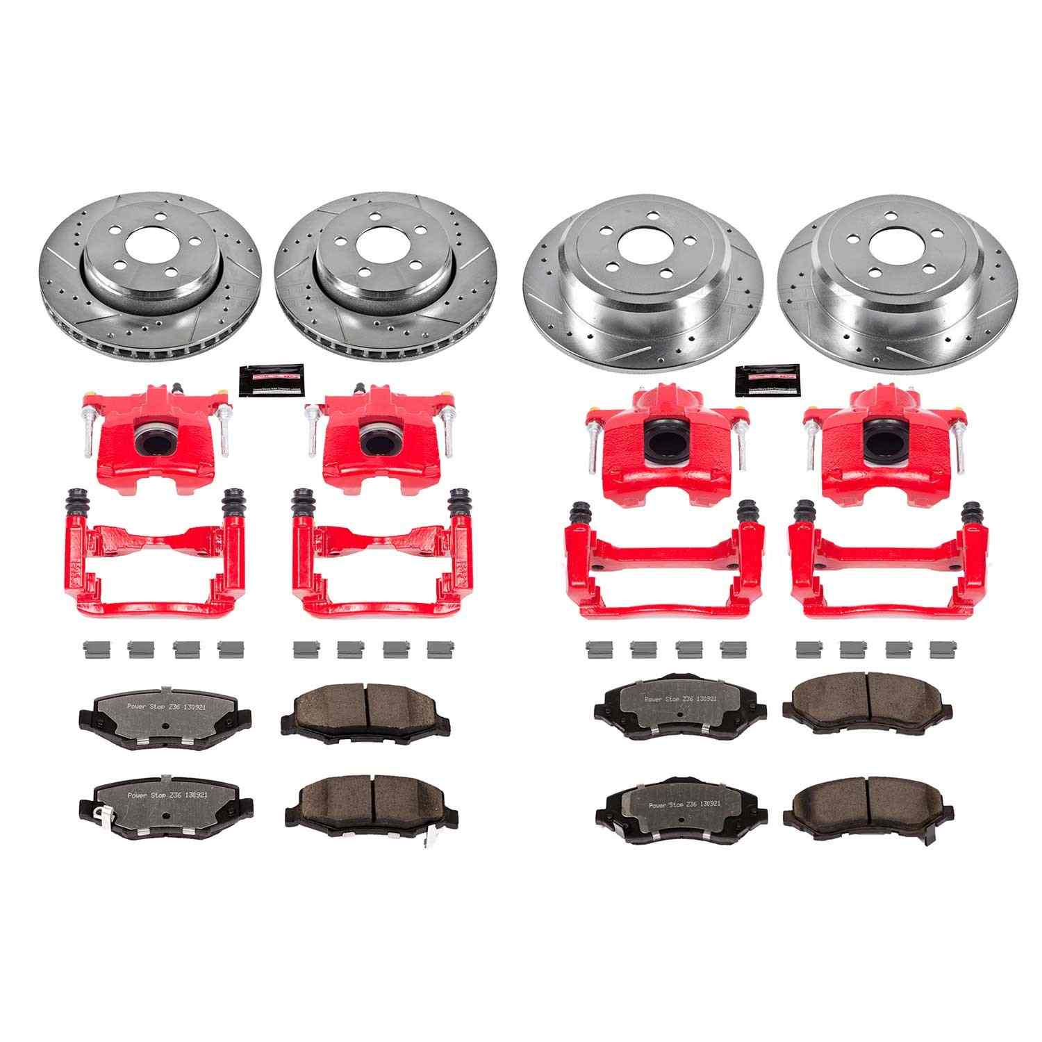 Power Stop 07-11 Dodge Nitro Front & Rear Z36 Truck & Tow Brake Kit w/Calipers