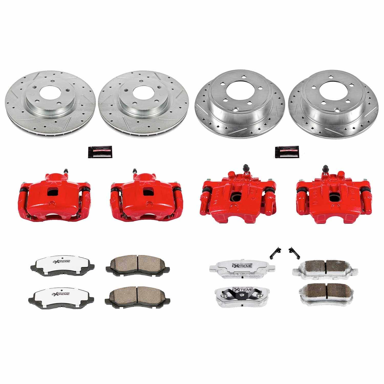 Power Stop 11-14 Chrysler 200 Front & Rear Z26 Street Warrior Brake Kit w/Calipers