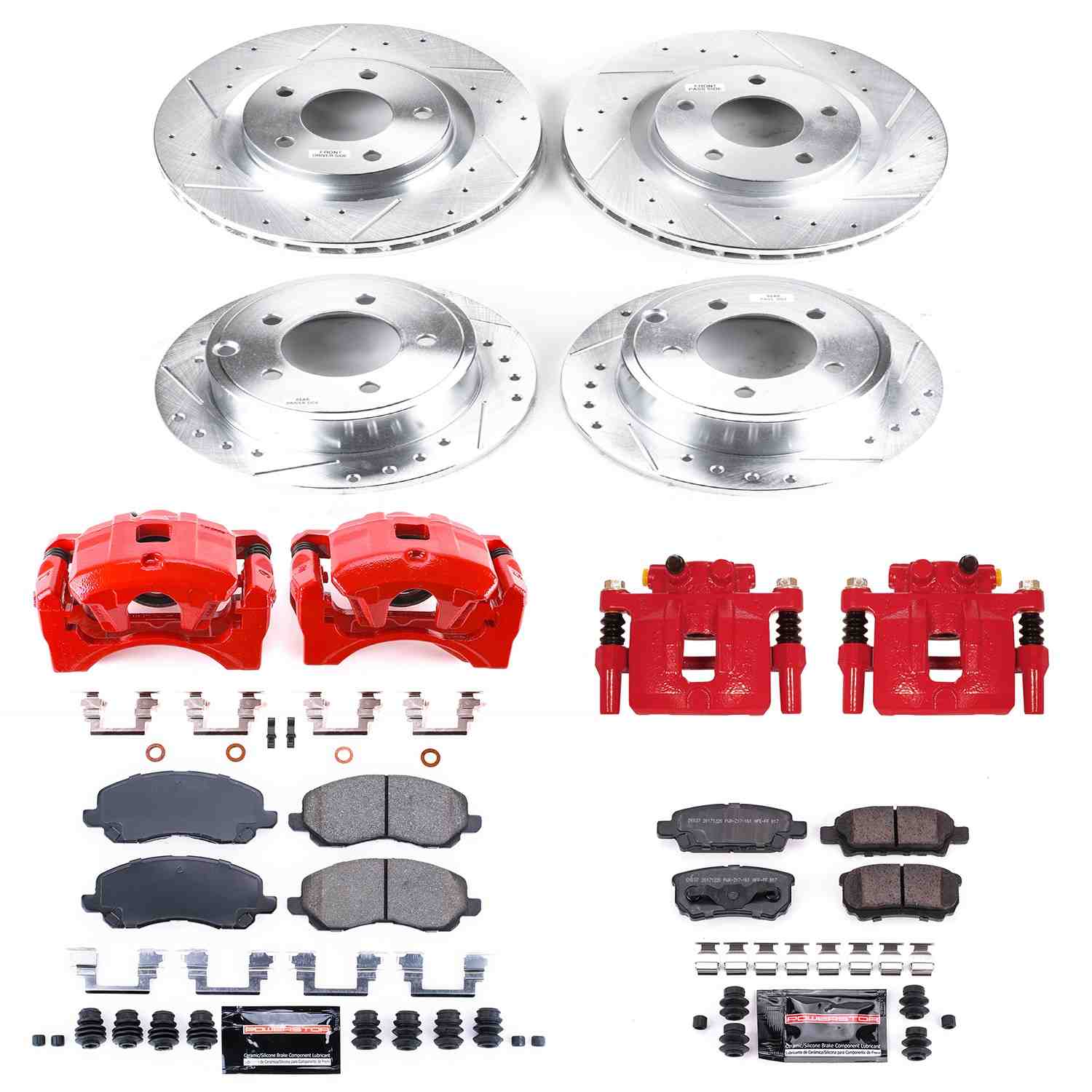 Power Stop 2012 Mitsubishi Lancer Front & Rear Z23 Evolution Sport Brake Kit w/Calipers