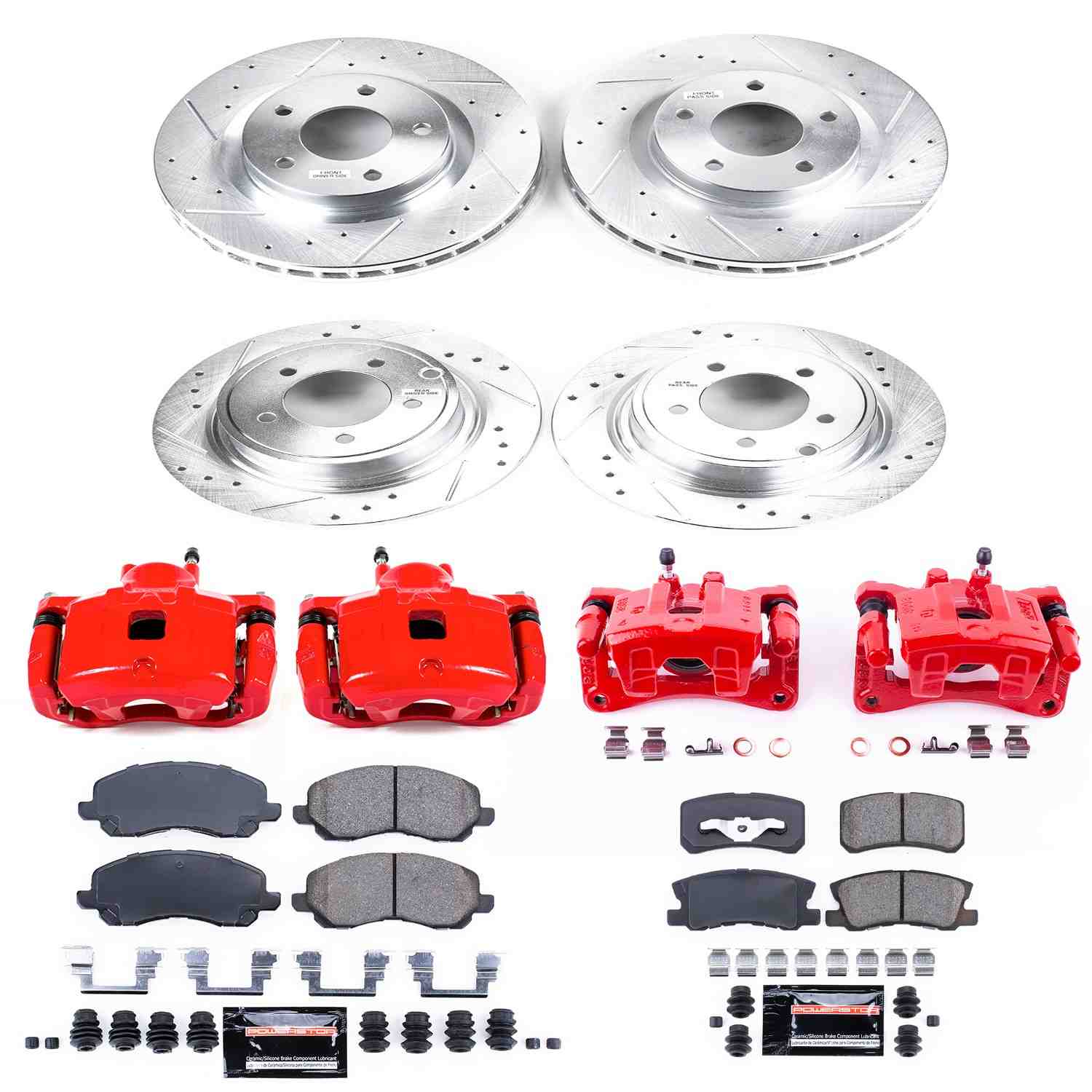 Power Stop 11-14 Chrysler 200 Front & Rear Z23 Evolution Sport Brake Kit w/Calipers
