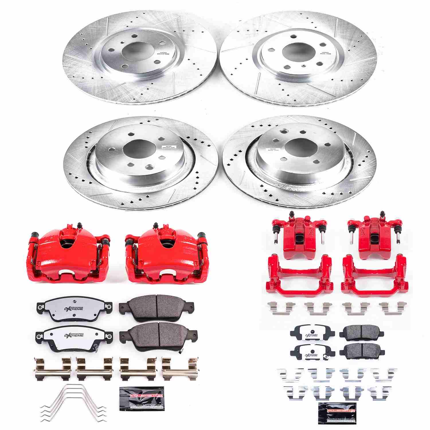 Power Stop 14-15 INFINITI Q60 Front and Rear Z26 Street Kit w/Cals