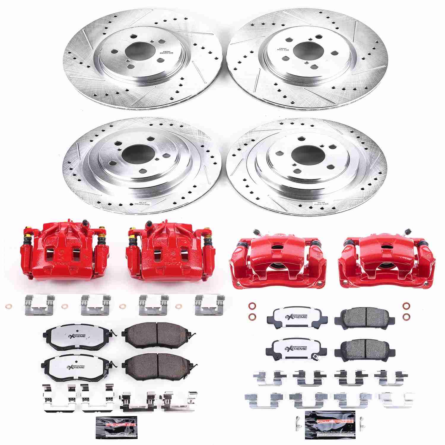 Power Stop 05-09 Subaru Legacy Front and Rear Z26 Street Kit w/Calipers