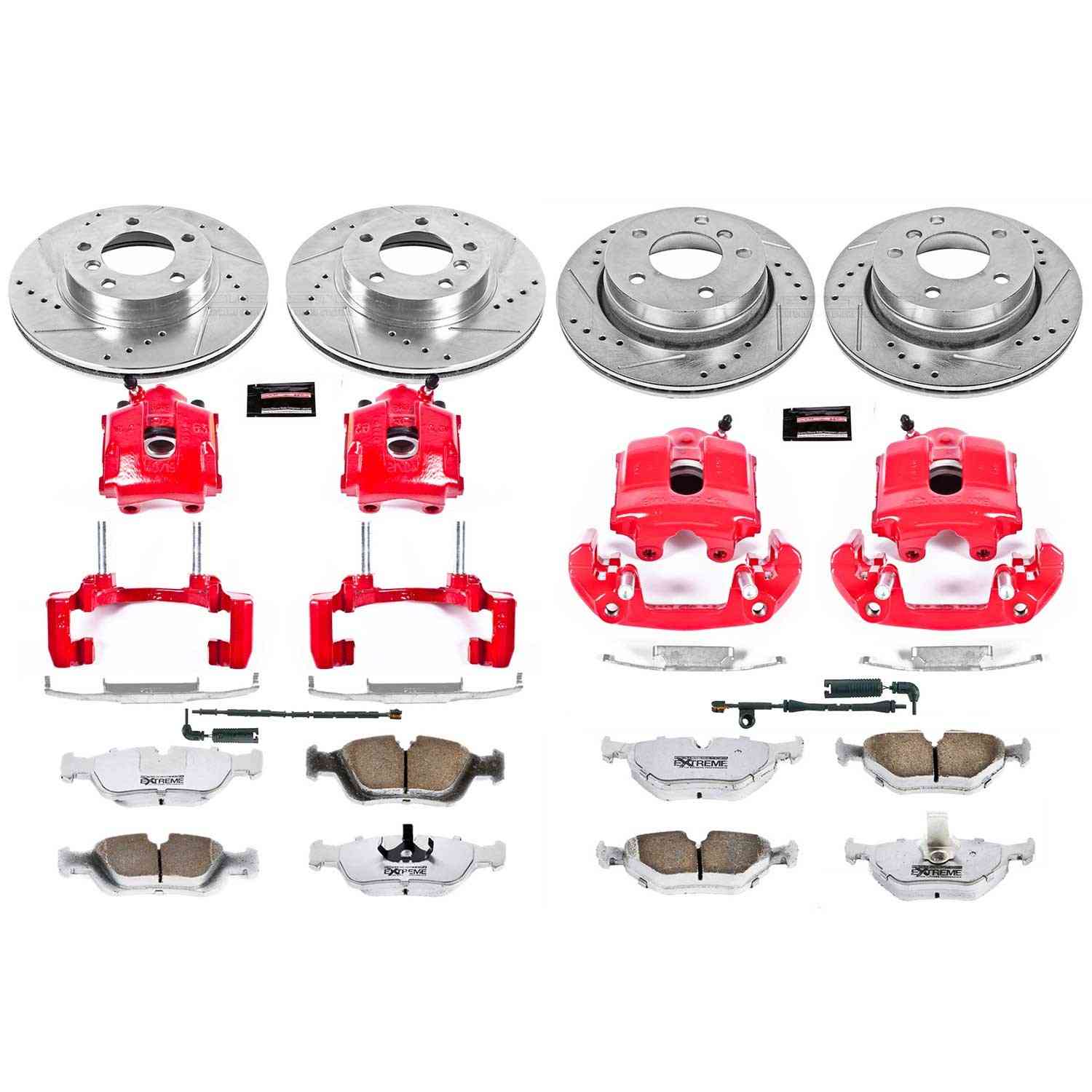 Power Stop 2000 BMW 323Ci Front & Rear Z26 Street Warrior Brake Kit w/Calipers