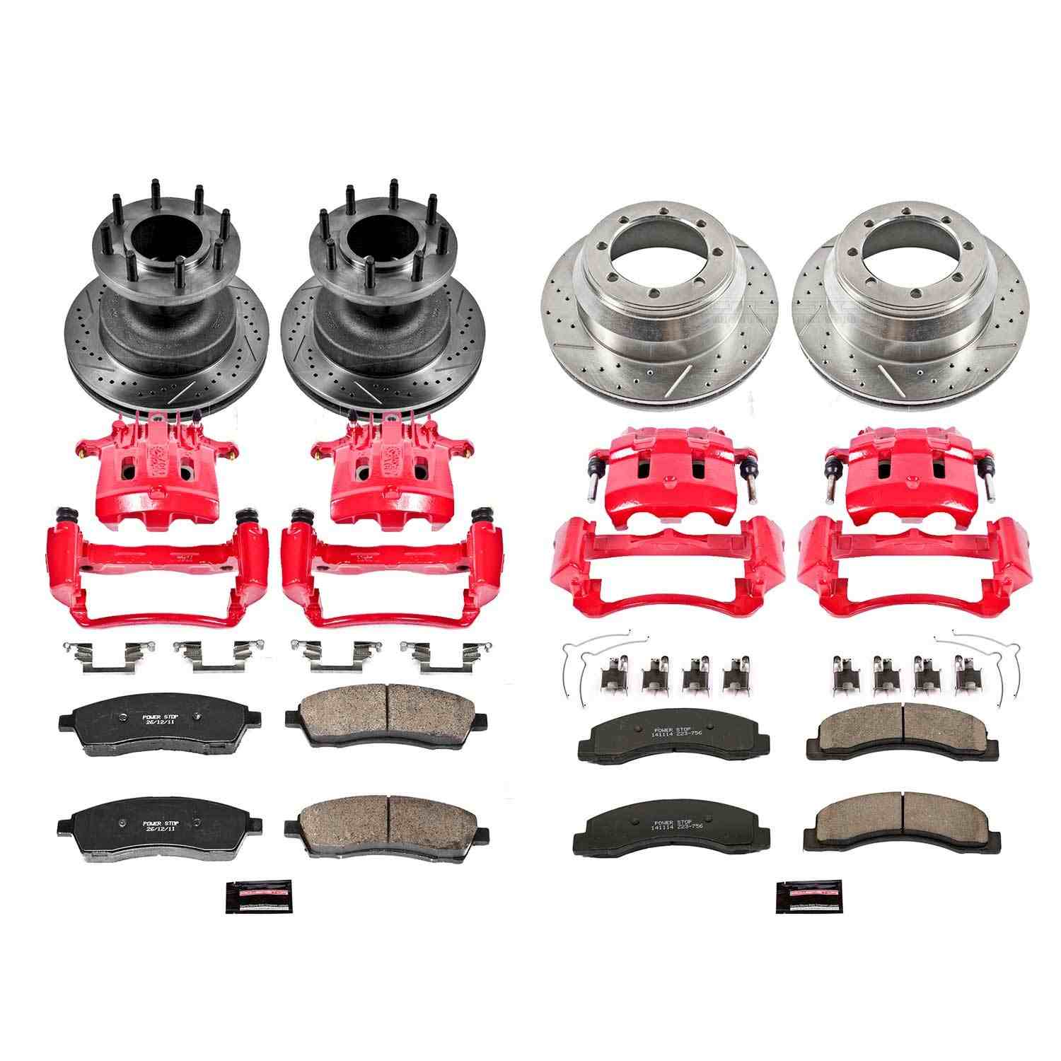 Power Stop 99-00 Ford F-350 Super Duty Front & Rear Z23 Evolution Kit w/Calipers