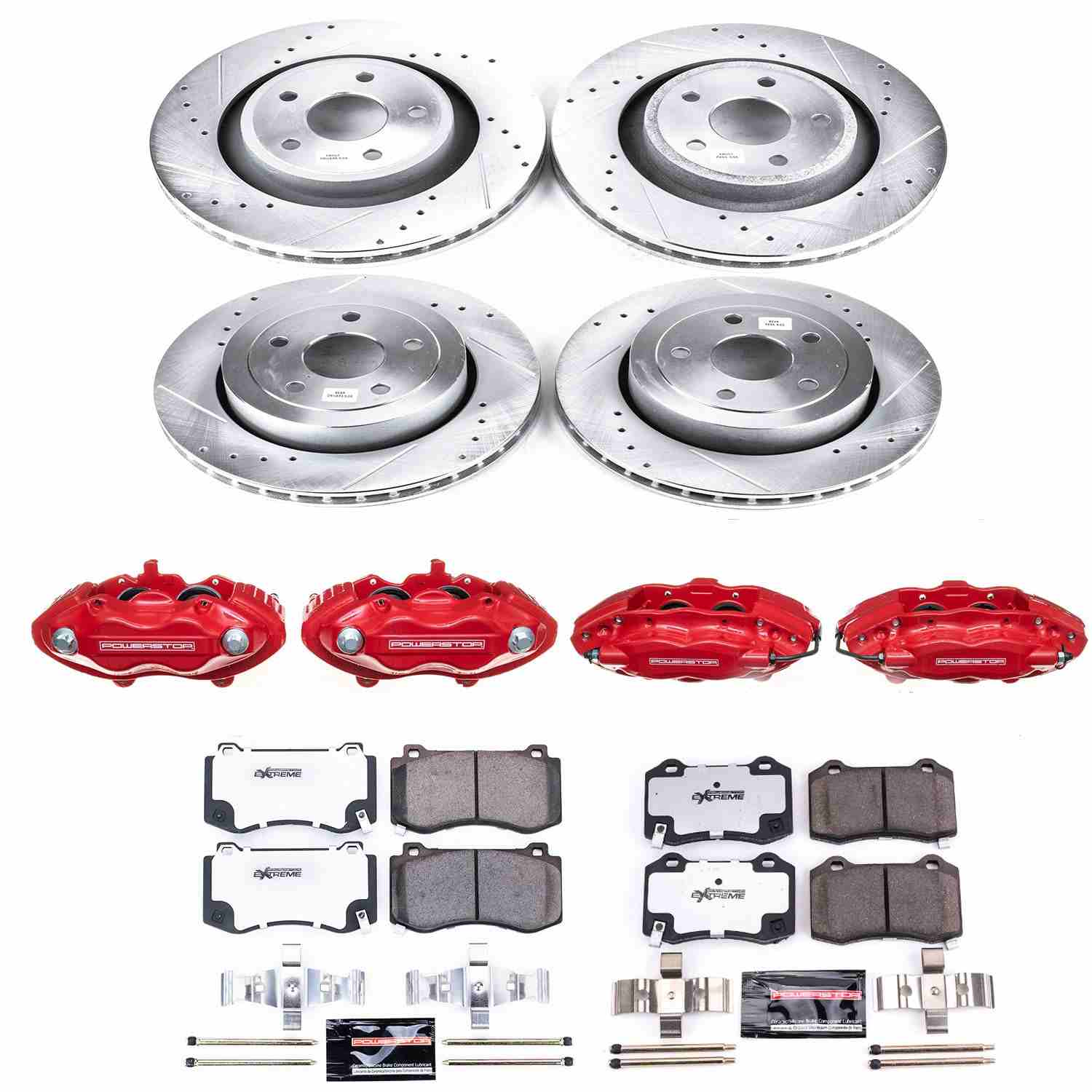 Power Stop 06-10 Jeep Grand Cherokee Front and Rear Z26 Street Kit w/Cals