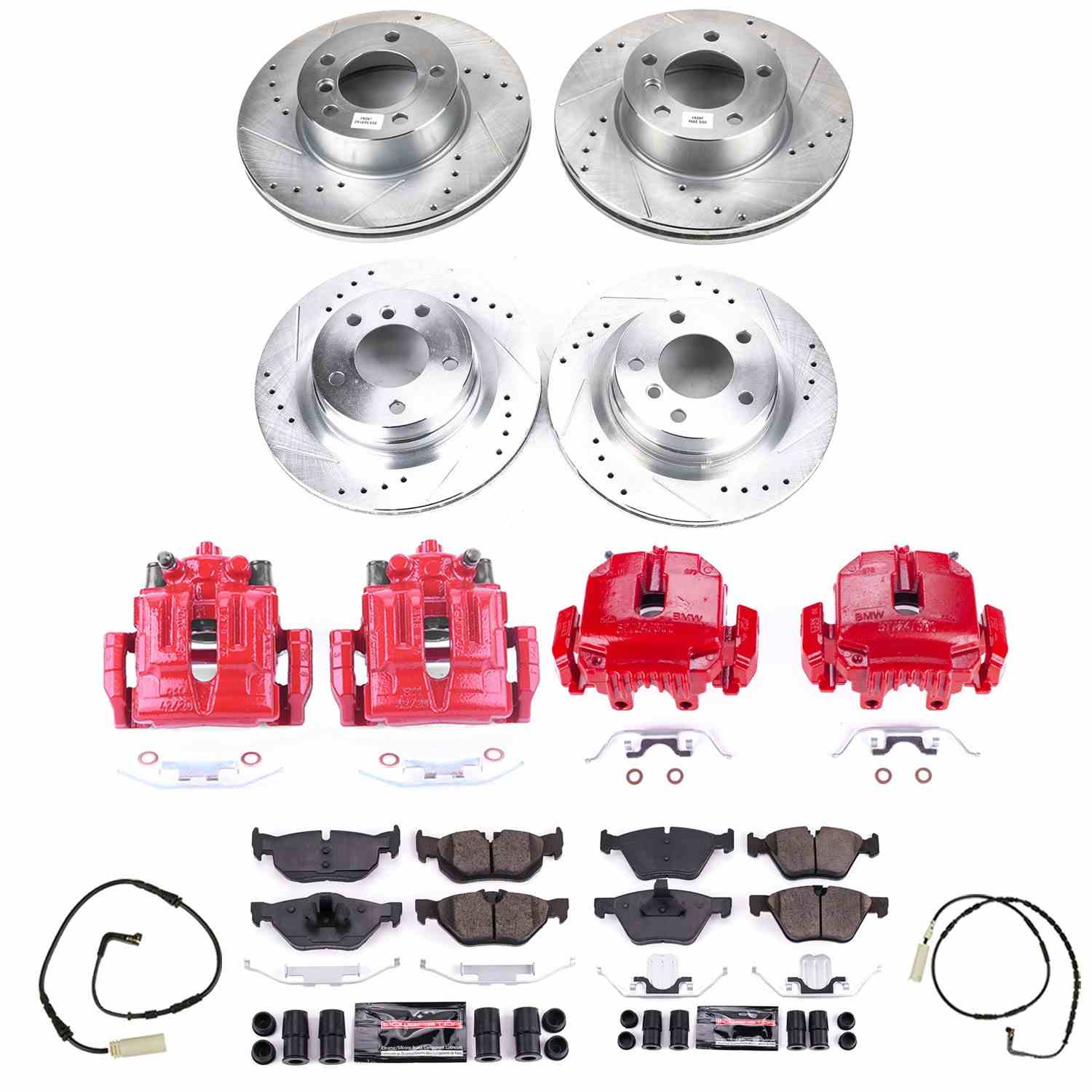 Power Stop 2006 BMW 325i Front & Rear Z23 Evolution Sport Brake Kit w/Calipers
