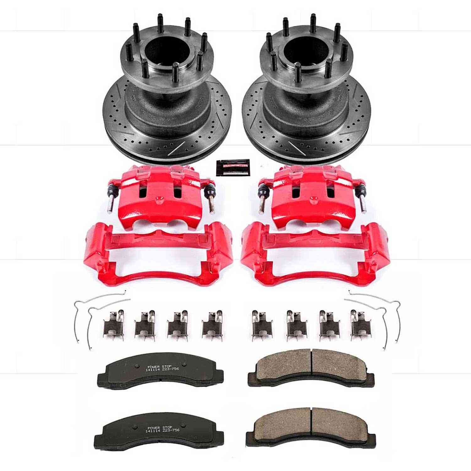 Power Stop 99-02 Ford F-350 Super Duty Front Z23 Evolution Kit w/Cals