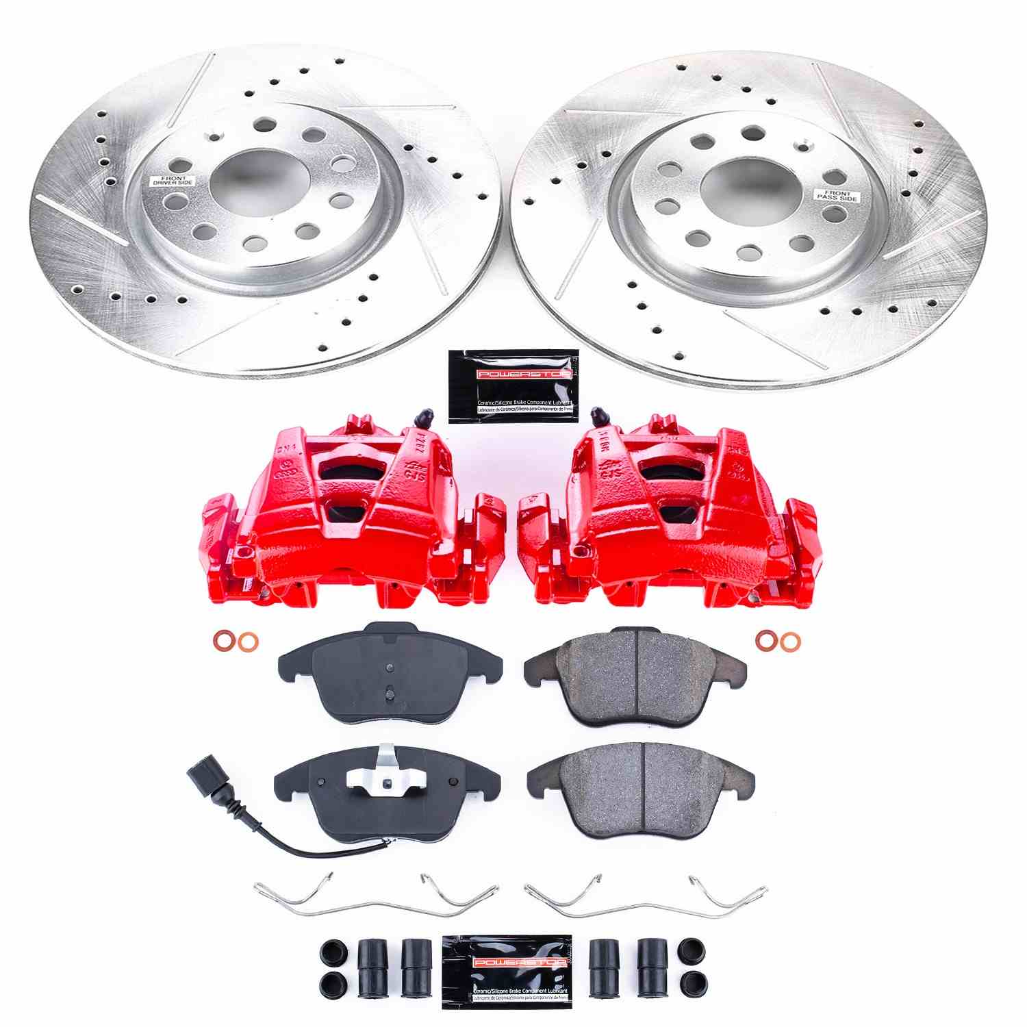 Power Stop 15-18 Audi Q3 Front Z23 Evolution Sport Brake Kit w/Calipers