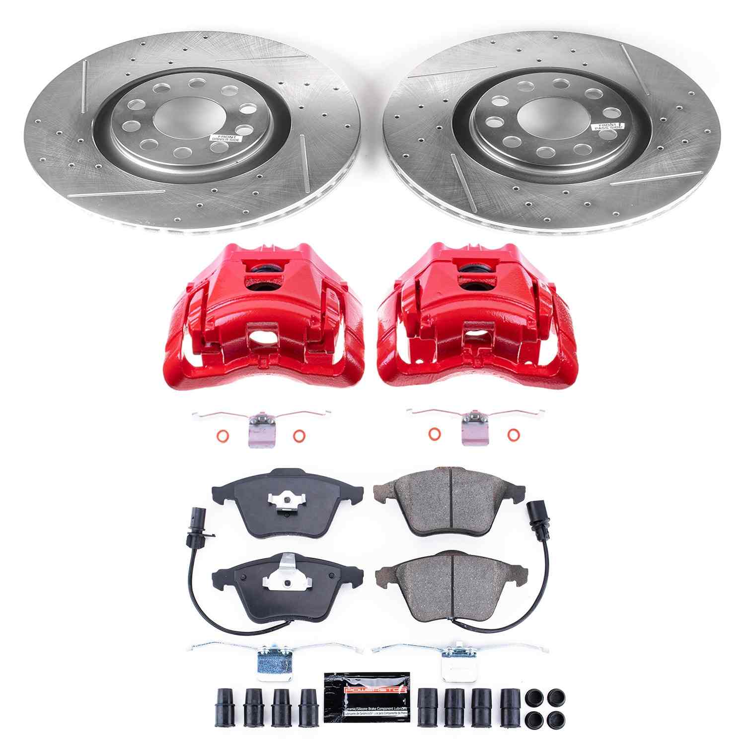 Power Stop 05-06 Audi A4 Front Z23 Evolution Sport Brake Kit w/Calipers