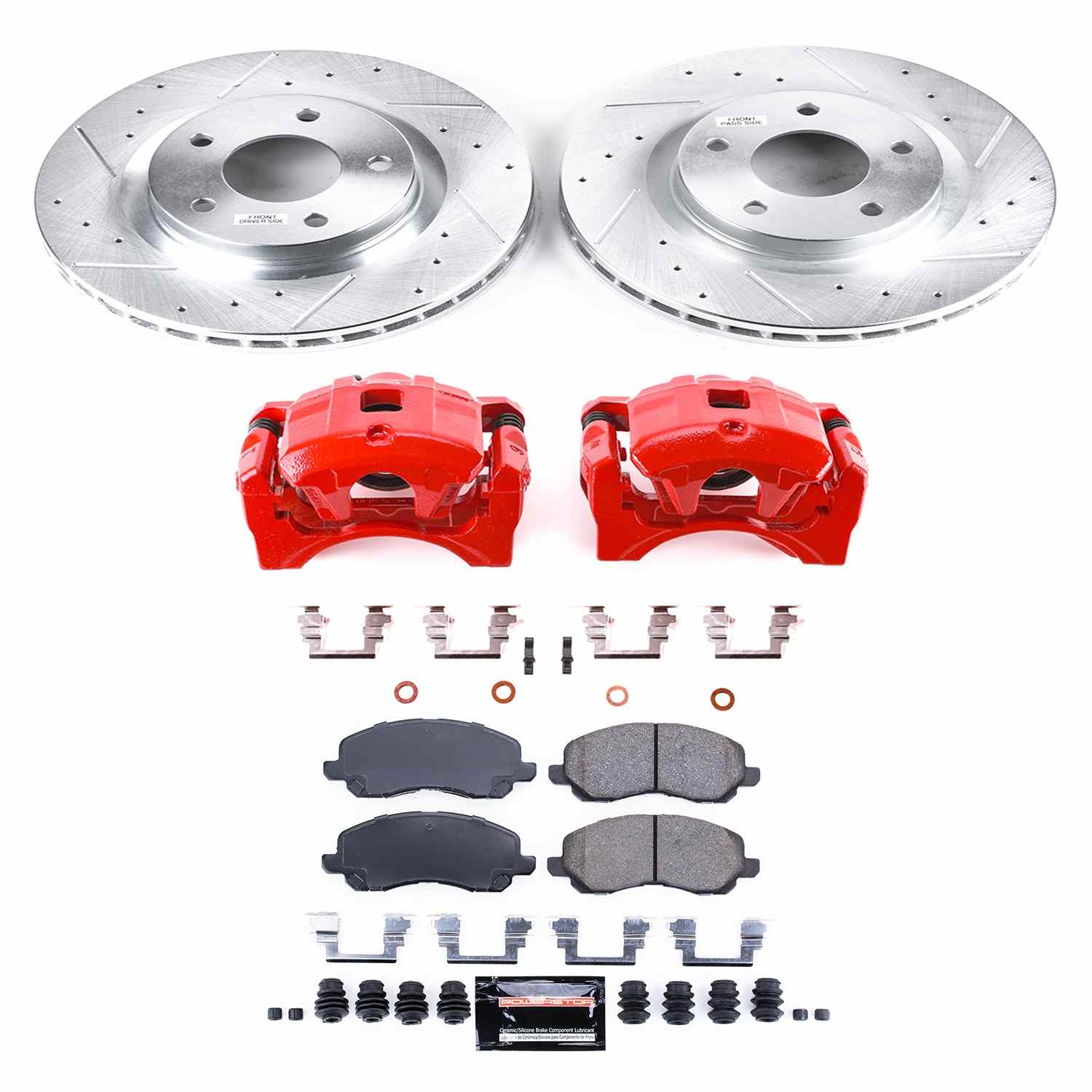 Power Stop 08-16 Mitsubishi Lancer Front Z23 Evolution Sport Brake Kit w/Calipers