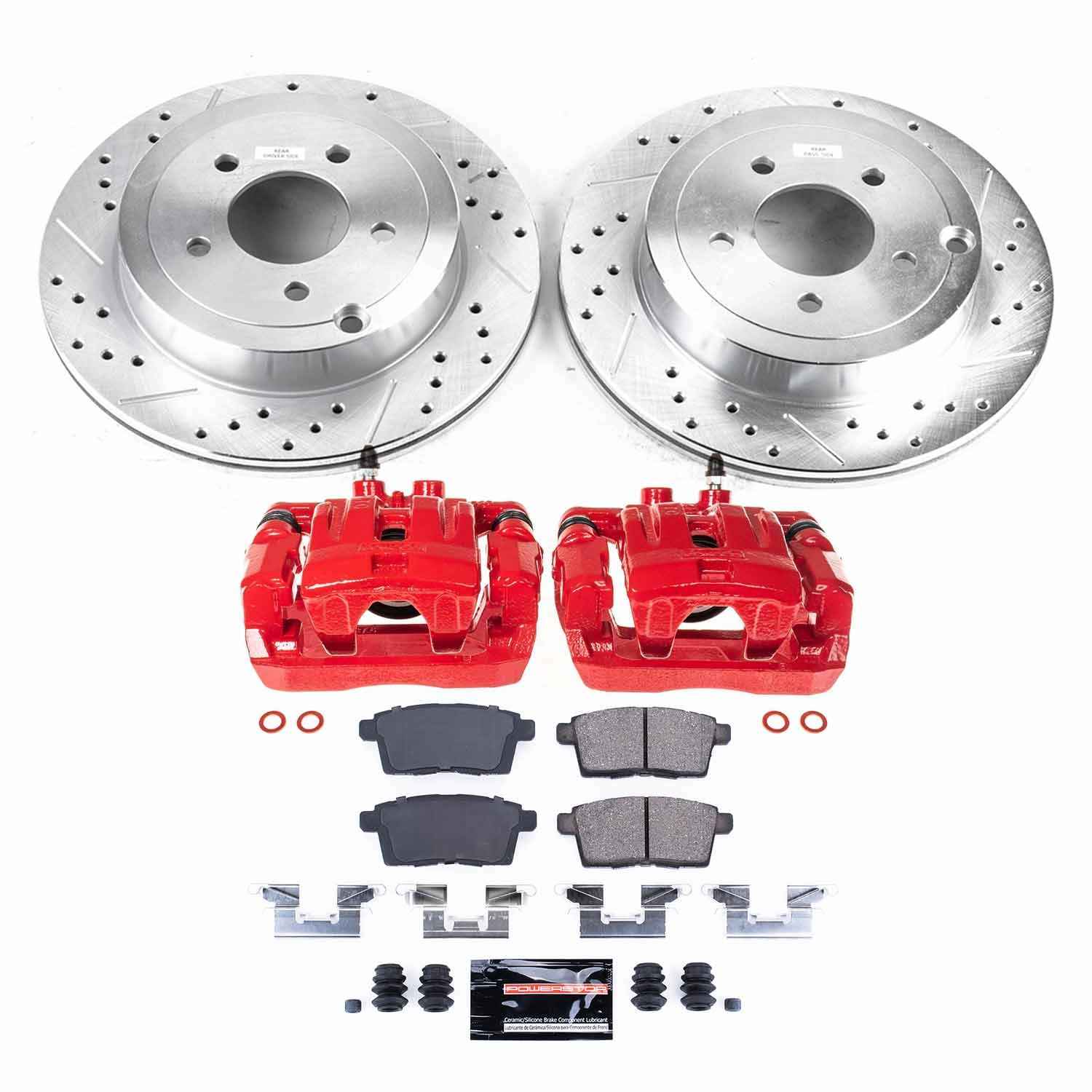 Power Stop 07-10 Ford Edge Rear Z23 Evolution Sport Brake Kit w/Calipers