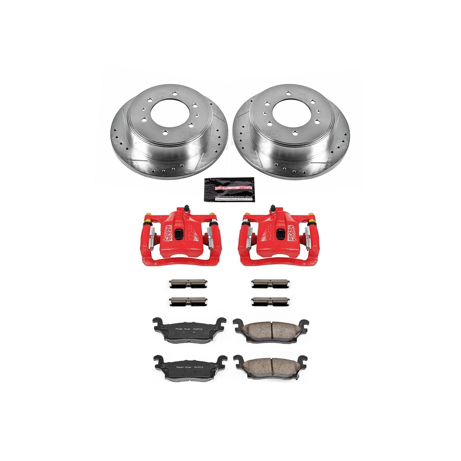 Power Stop 06-10 Hummer H3 Rear Z23 Evolution Sport Brake Kit w/Calipers