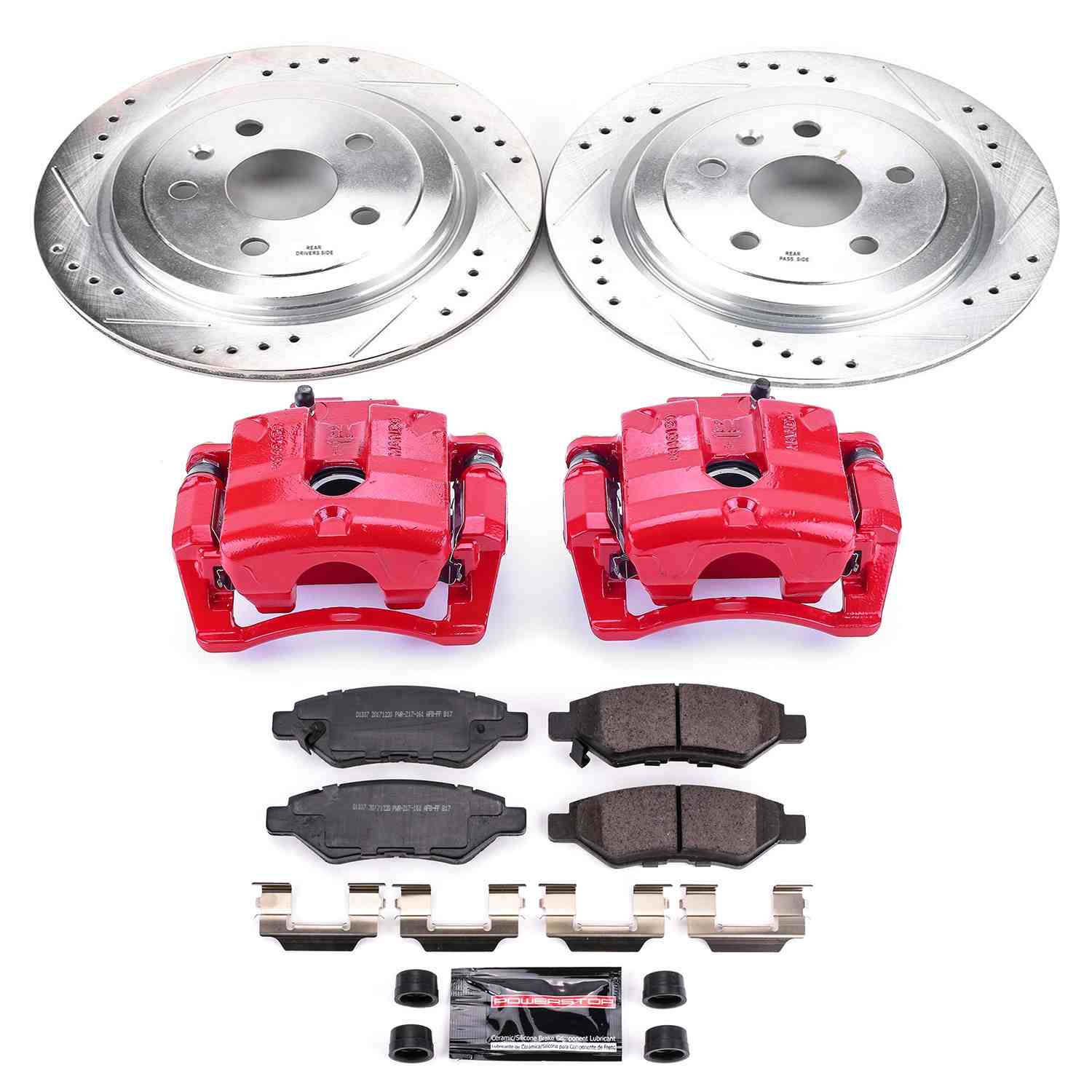 Power Stop 08-09 Cadillac CTS Rear Z23 Evolution Sport Brake Kit w/Calipers