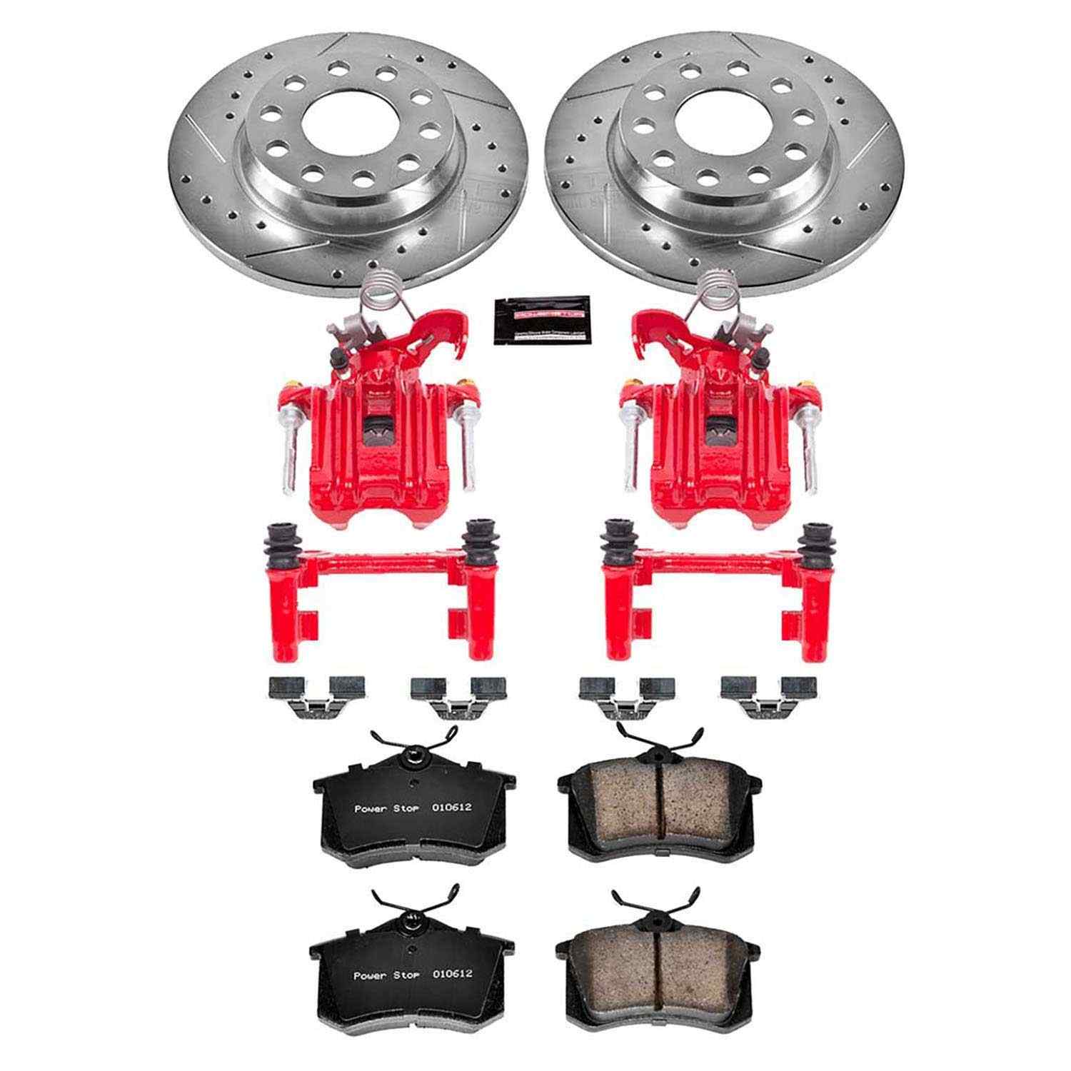Power Stop 02-05 Audi A4 Rear Z23 Evolution Sport Brake Kit w/Calipers