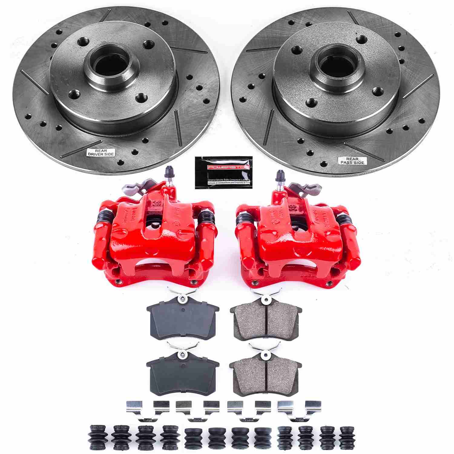 Power Stop 93-94 Volkswagen Golf Rear Z23 Evolution Sport Brake Kit w/Calipers