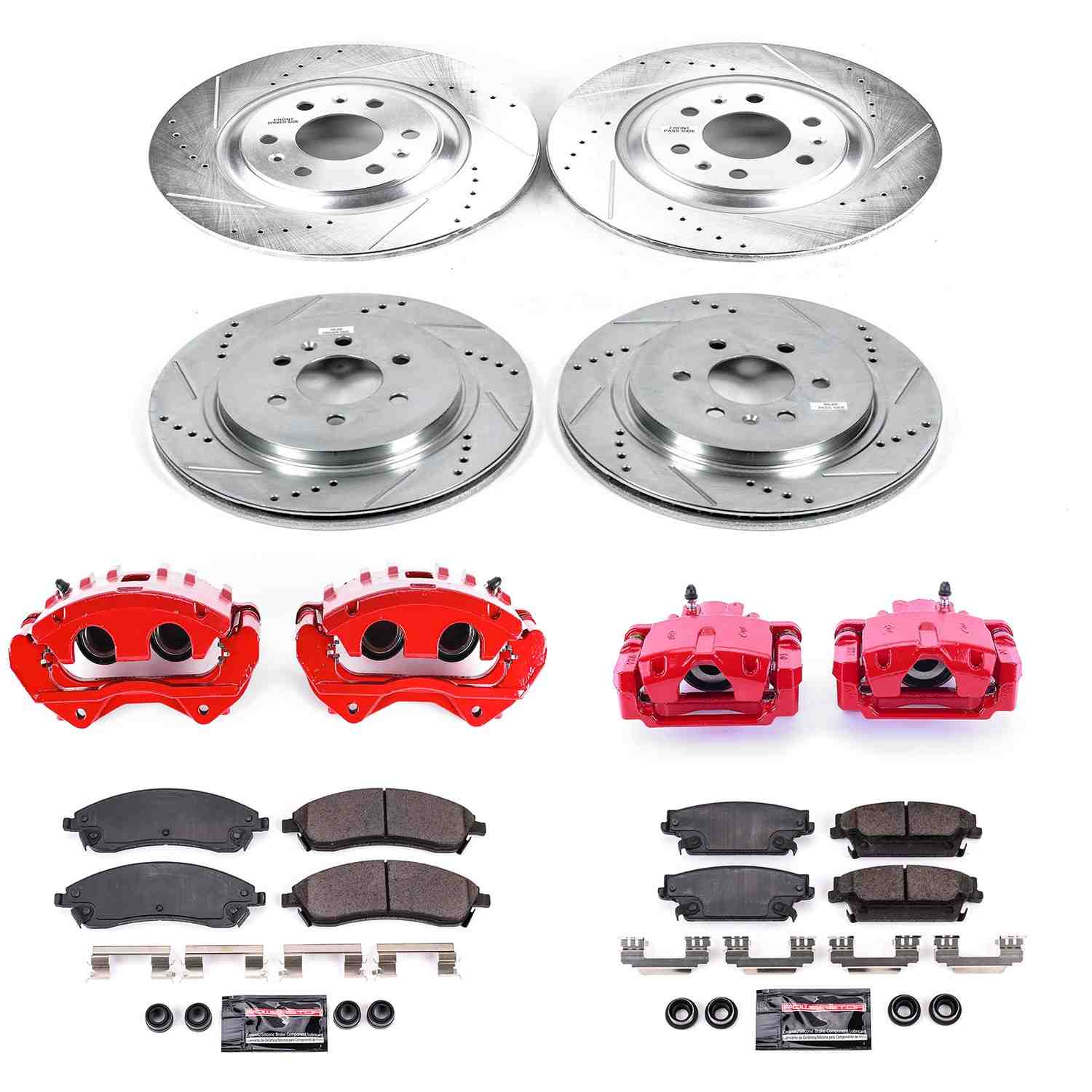 Power Stop 04-09 Cadillac SRX Front & Rear Z23 Evolution Sport Brake Kit w/Calipers