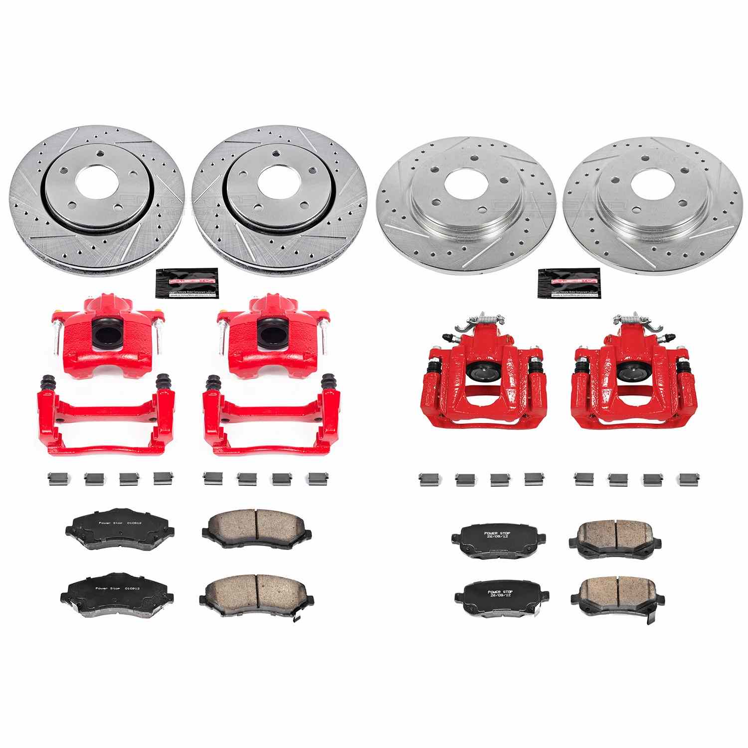 Power Stop 08-12 Chrysler Town & Country Front & Rear Z23 Evolution Sport Brake Kit w/Calipers