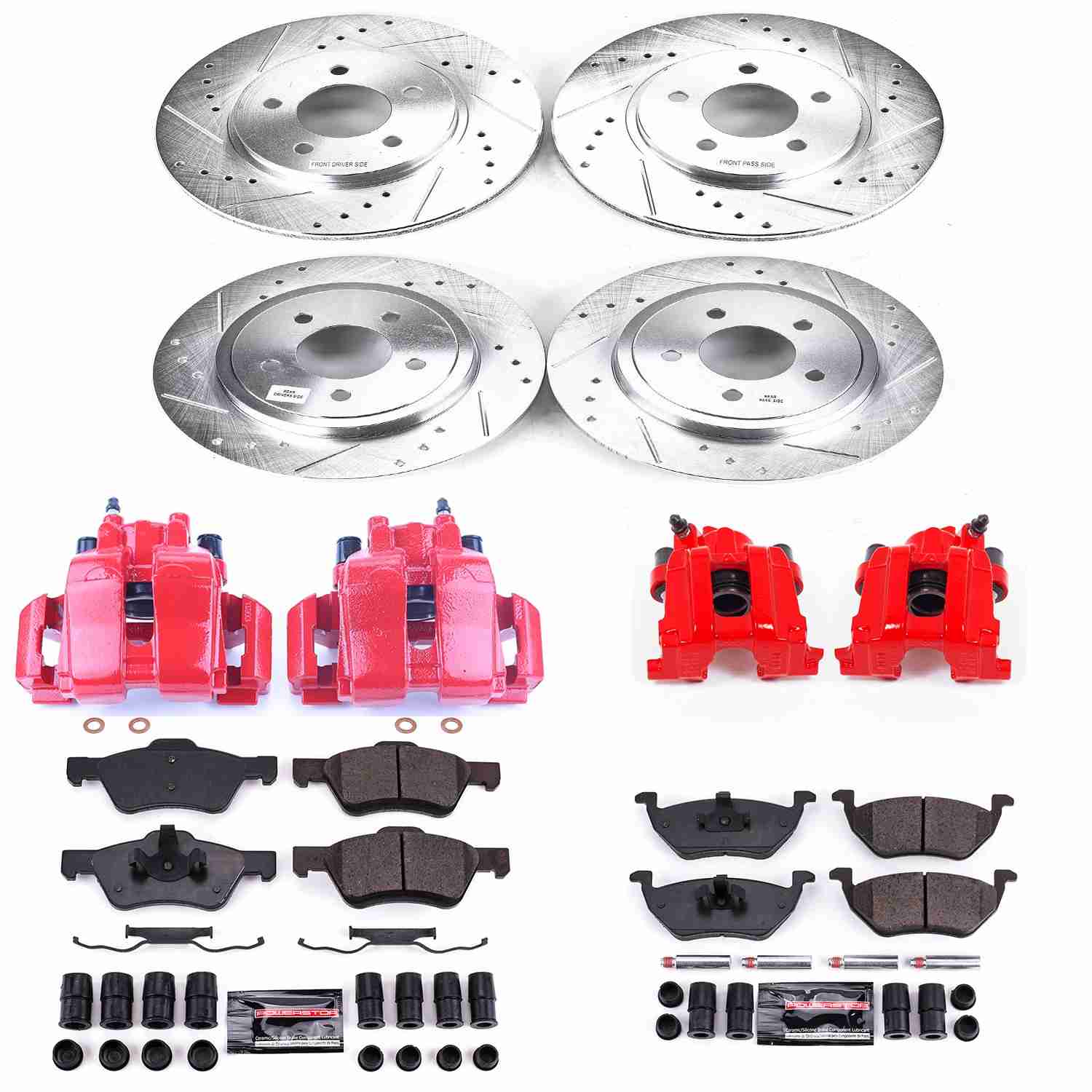 Power Stop 2007 Ford Escape Front & Rear Z23 Evolution Sport Brake Kit w/Calipers