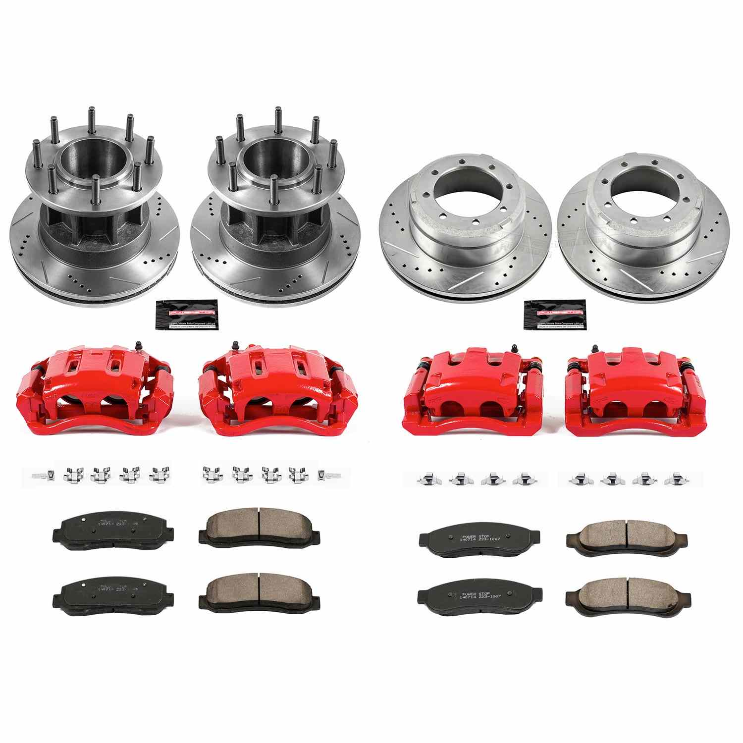 Power Stop 05-07 Ford F-350 Super Duty Front and Rear Z23 Evolution Kit w/Cals