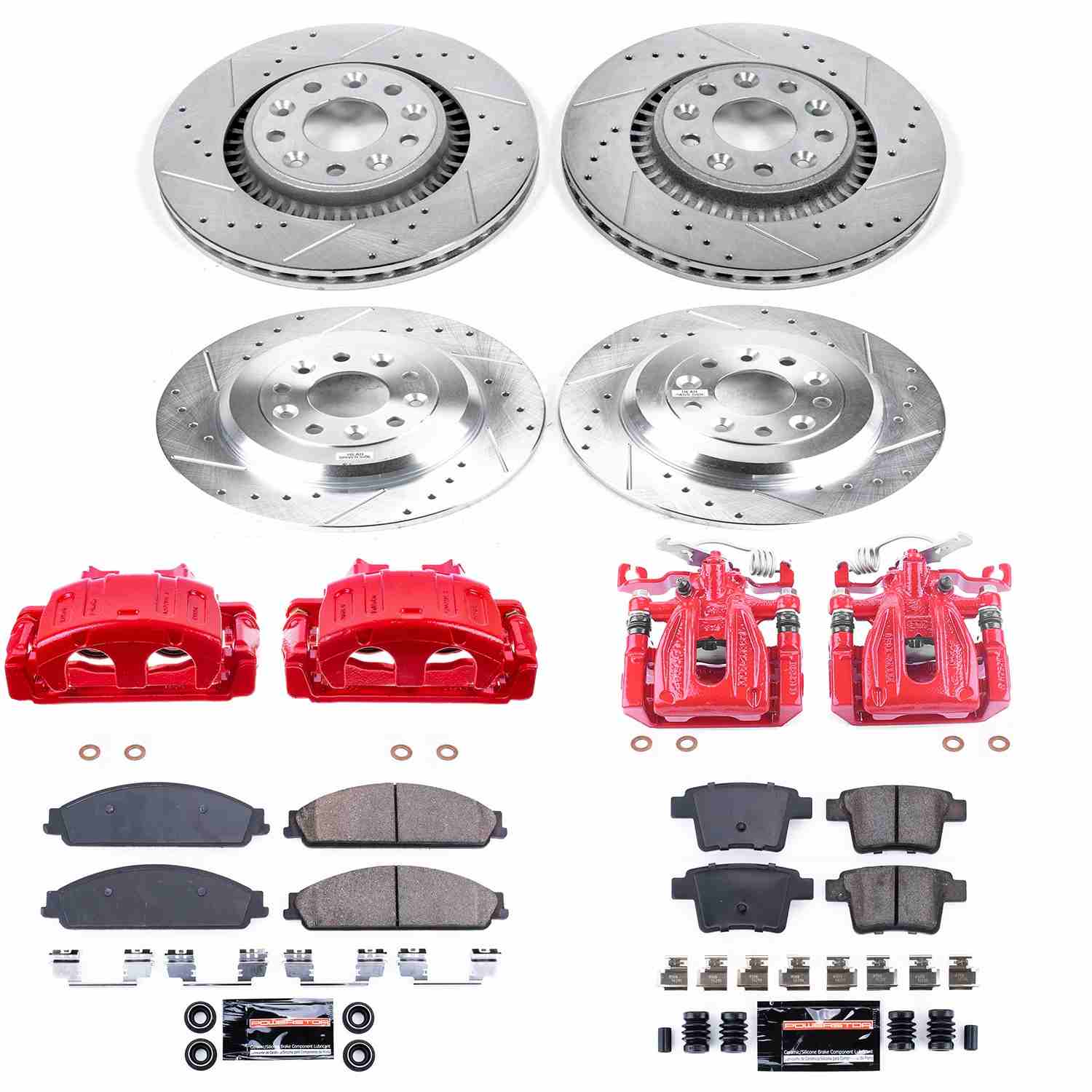 Power Stop 08-09 Ford Taurus X Front & Rear Z23 Evolution Sport Brake Kit w/Calipers