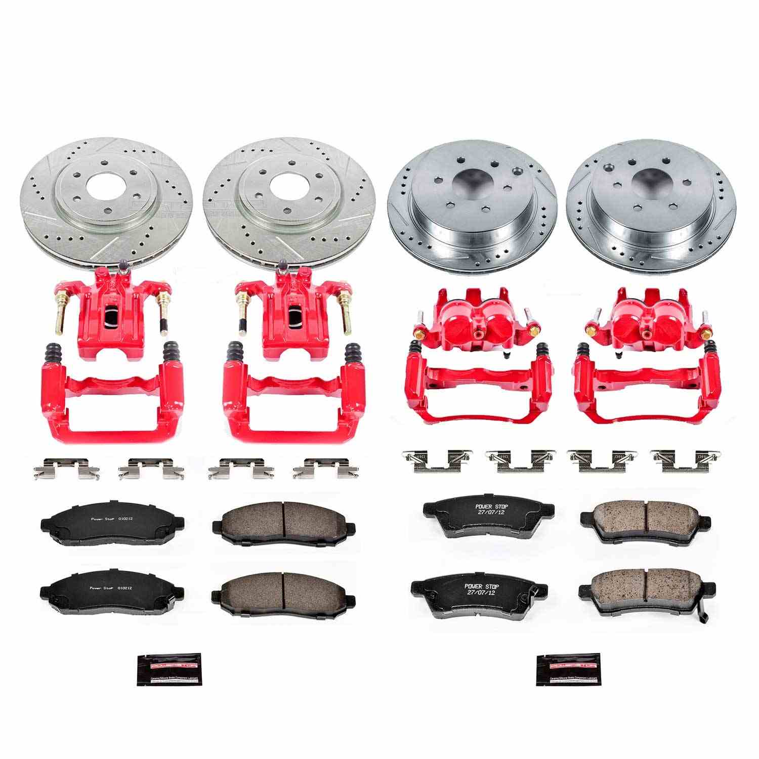 Power Stop 05-18 Nissan Frontier Front & Rear Z23 Evolution Sport Brake Kit w/Calipers