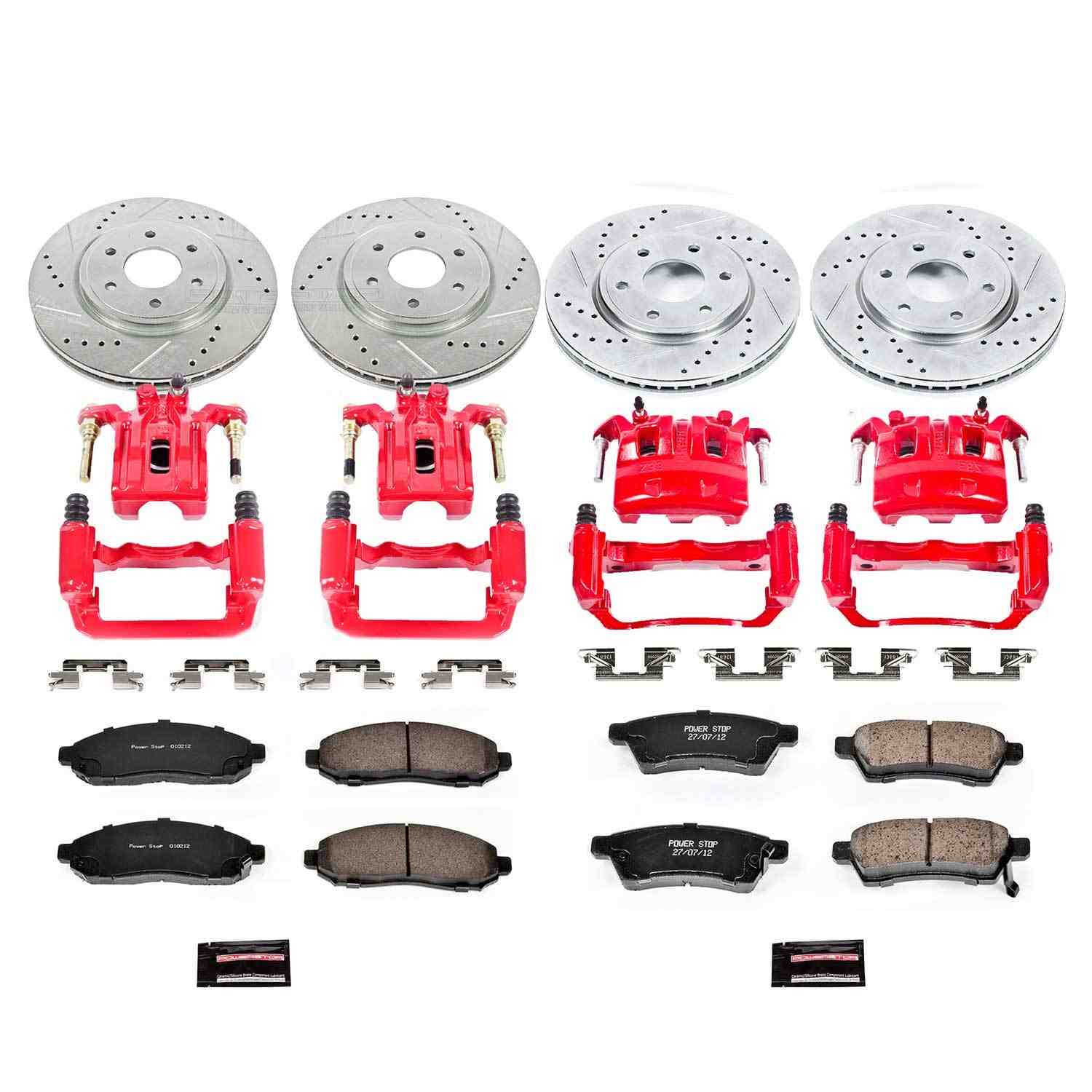 Power Stop 05-18 Nissan Frontier Front & Rear Z23 Evolution Sport Brake Kit w/Calipers