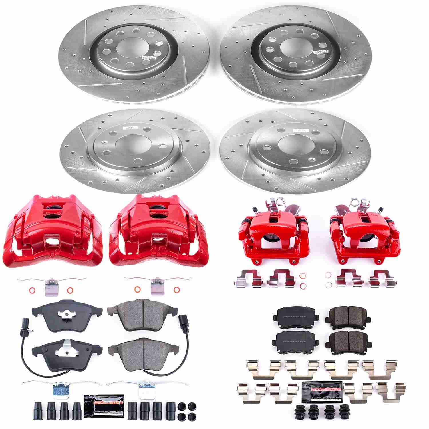 Power Stop 05-06 Audi A4 Front & Rear Z23 Evolution Sport Brake Kit w/Calipers