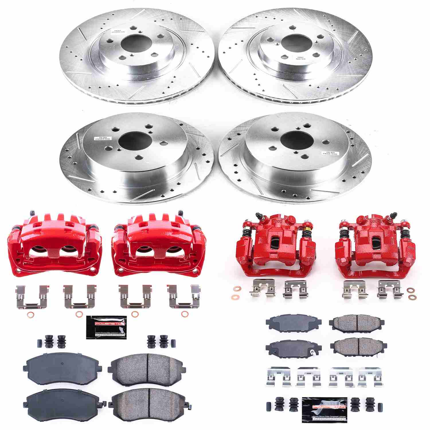 Power Stop 2005 Subaru Legacy Front & Rear Z23 Evolution Sport Brake Kit w/Calipers
