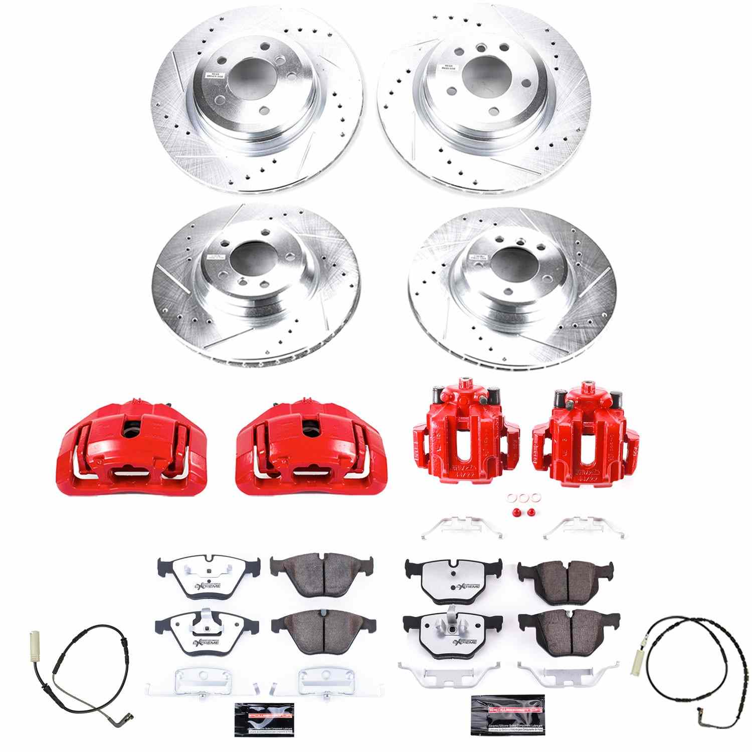 Power Stop 07-09 BMW 335i Front and Rear Z26 Street Kit w/Cals