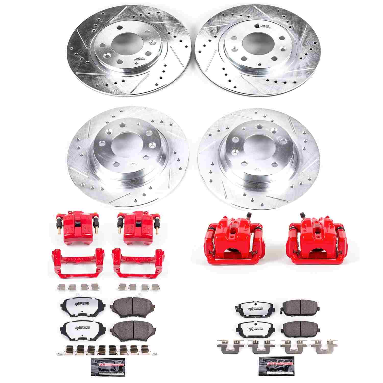 Power Stop 06-15 Mazda MX-5 Miata Front & Rear Z26 Street Warrior Brake Kit w/Calipers