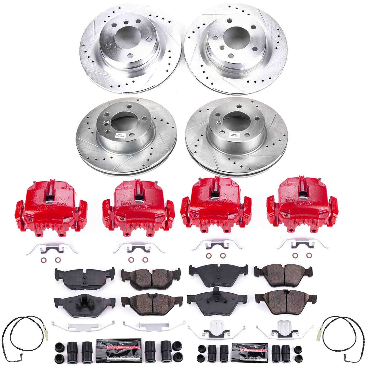 Power Stop 2007 BMW 328i Front & Rear Z23 Evolution Sport Brake Kit w/Calipers