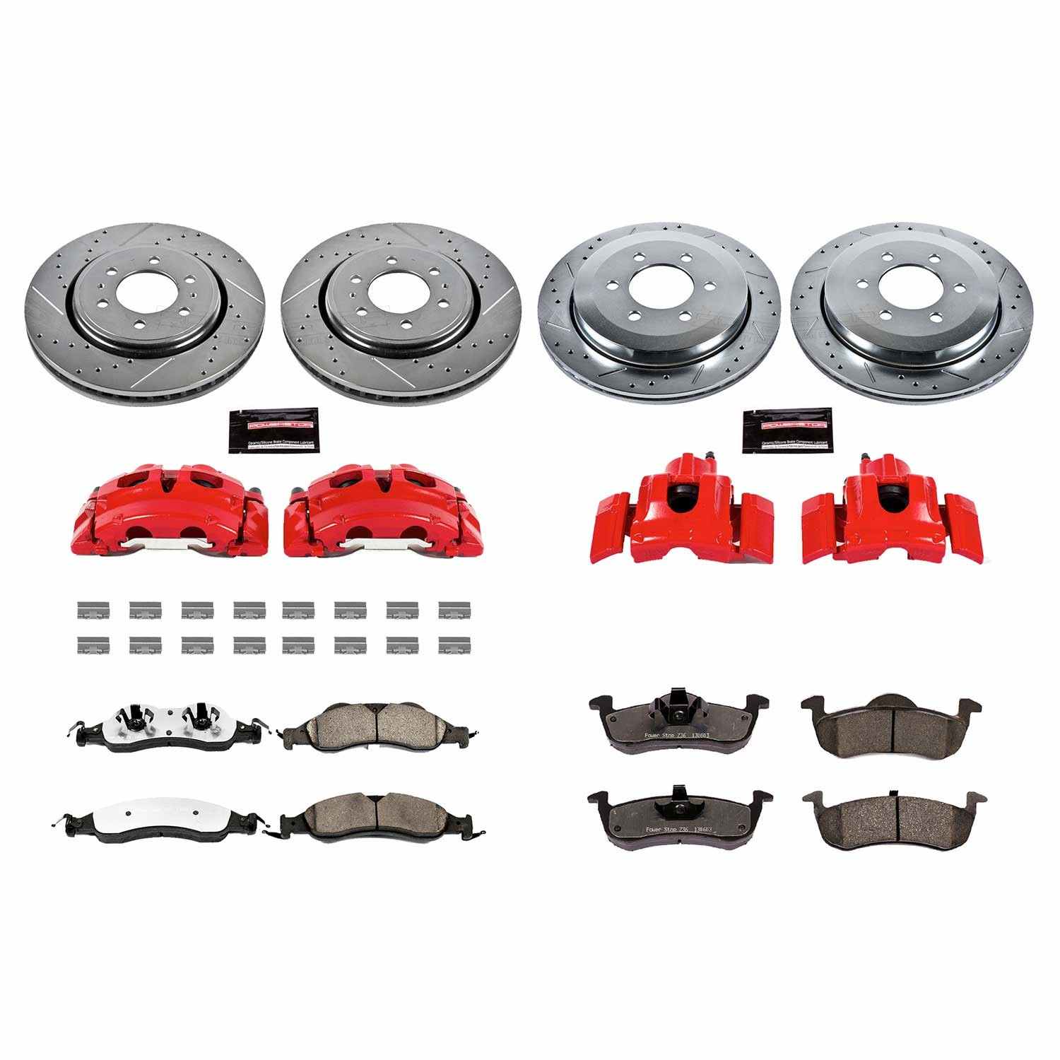 Power Stop 07-09 Lincoln Navigator Front and Rear Z36 Truck & Tow Kit w/Cals