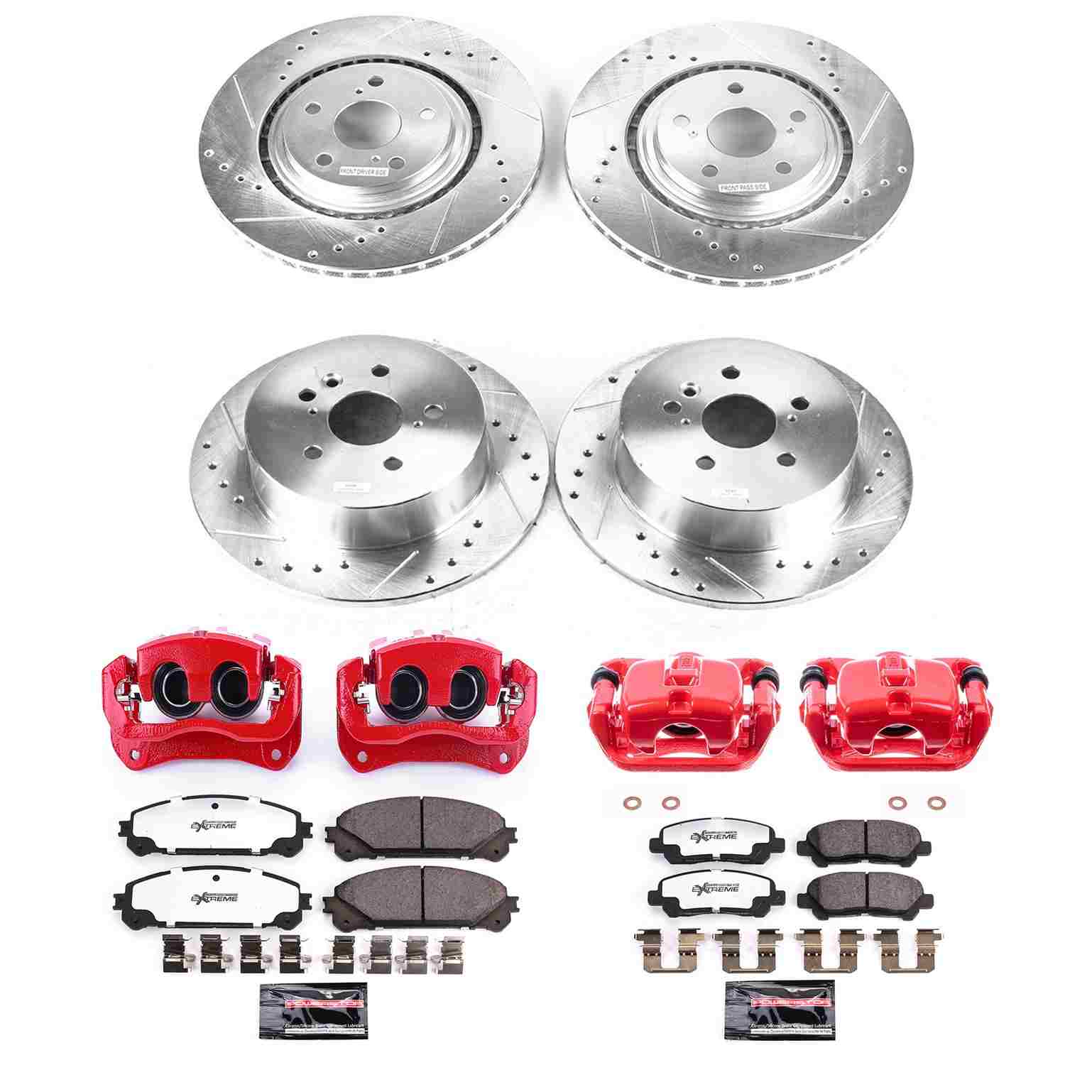 Power Stop 08-13 Toyota Highlander Front and Rear Z36 Truck & Tow Kit w/Cals