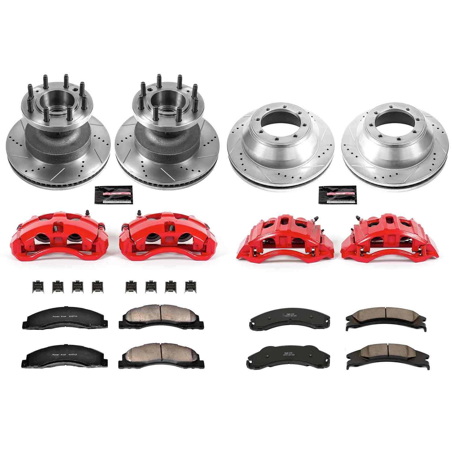 Power Stop 08-19 Ford E-350 Super Duty Front & Rear Z23 Evolution Kit w/Cals