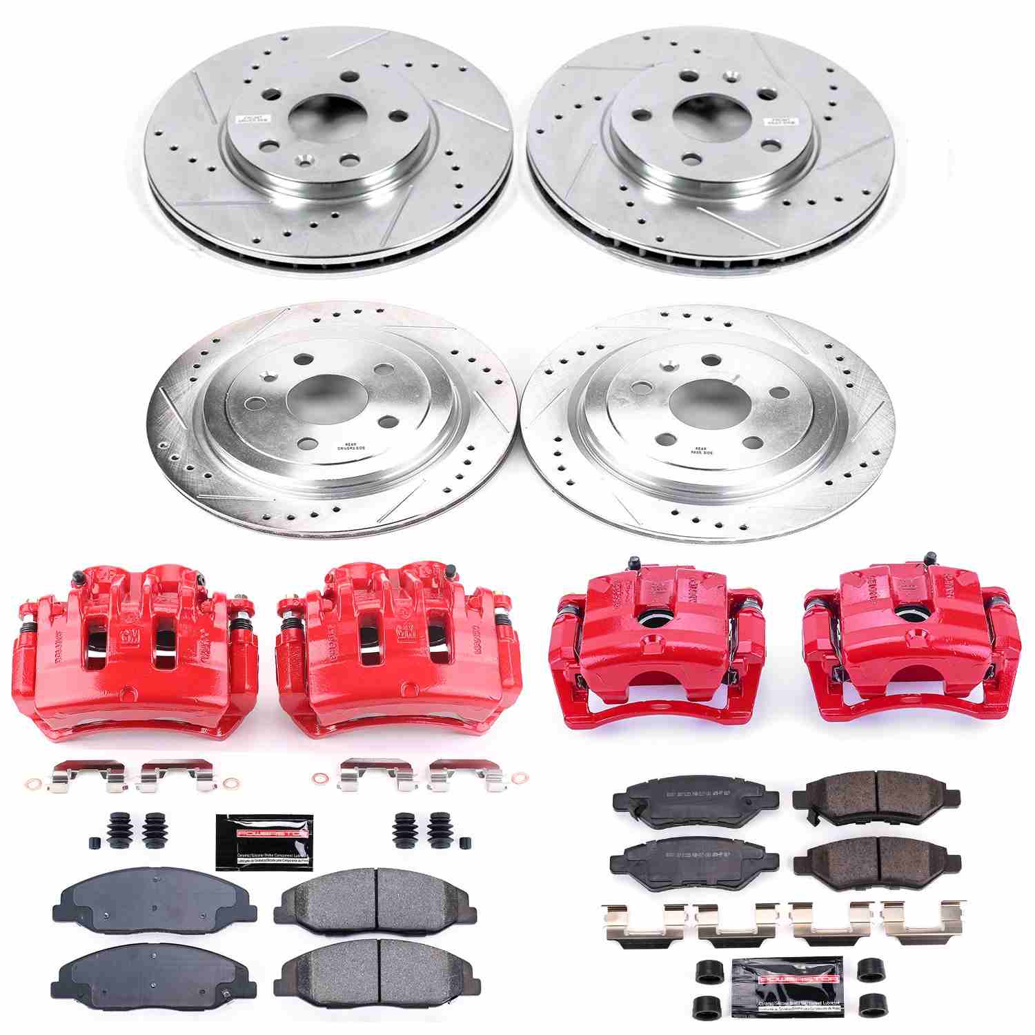 Power Stop 08-09 Cadillac CTS Front & Rear Z23 Evolution Sport Brake Kit w/Calipers