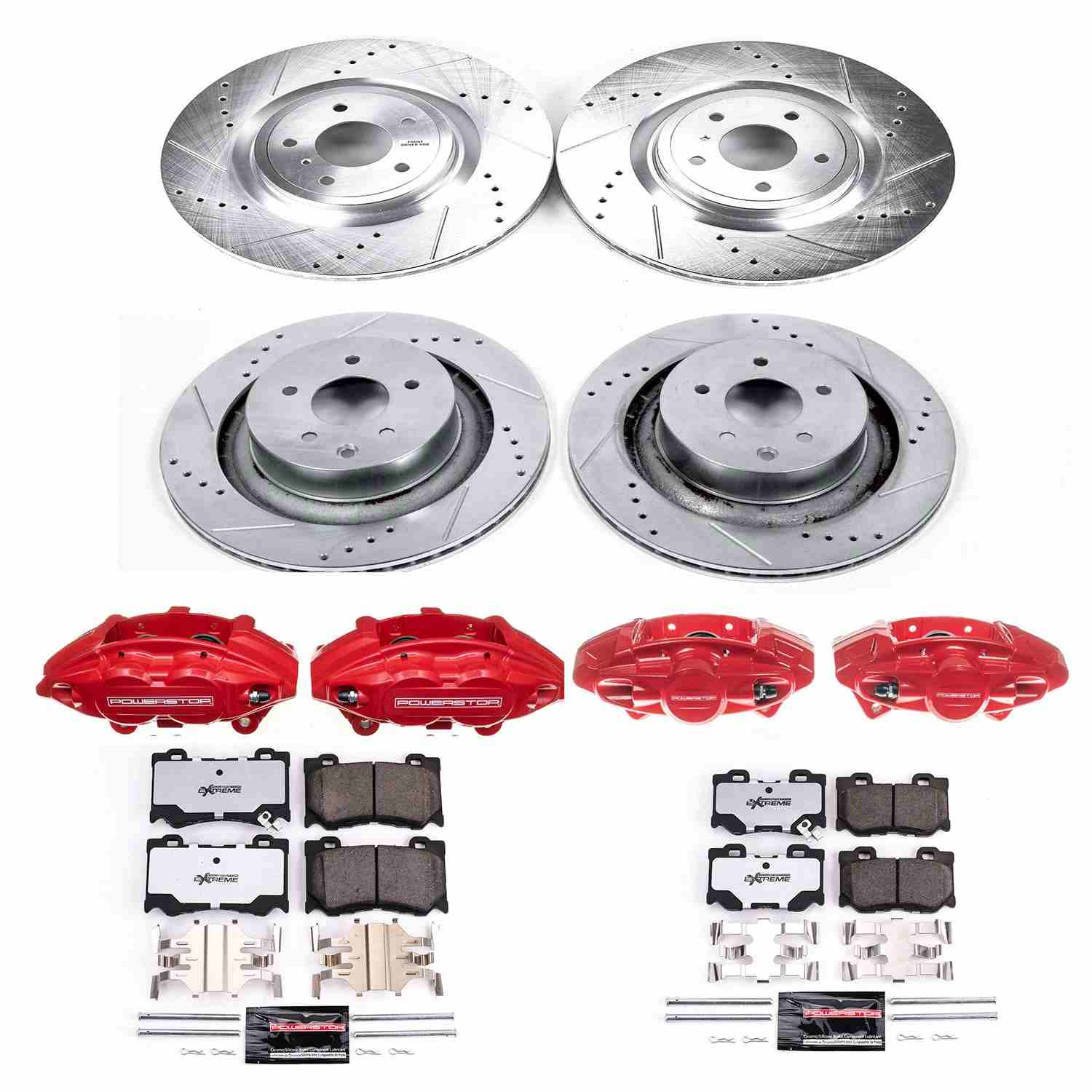 Power Stop 09-19 Nissan 370Z Front and Rear Z26 Street Kit w/Cals