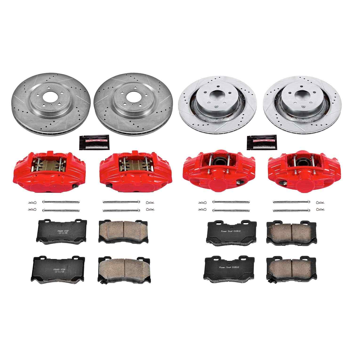 Power Stop 08-13 Infiniti G37 Front & Rear Z23 Evolution Sport Brake Kit w/Calipers