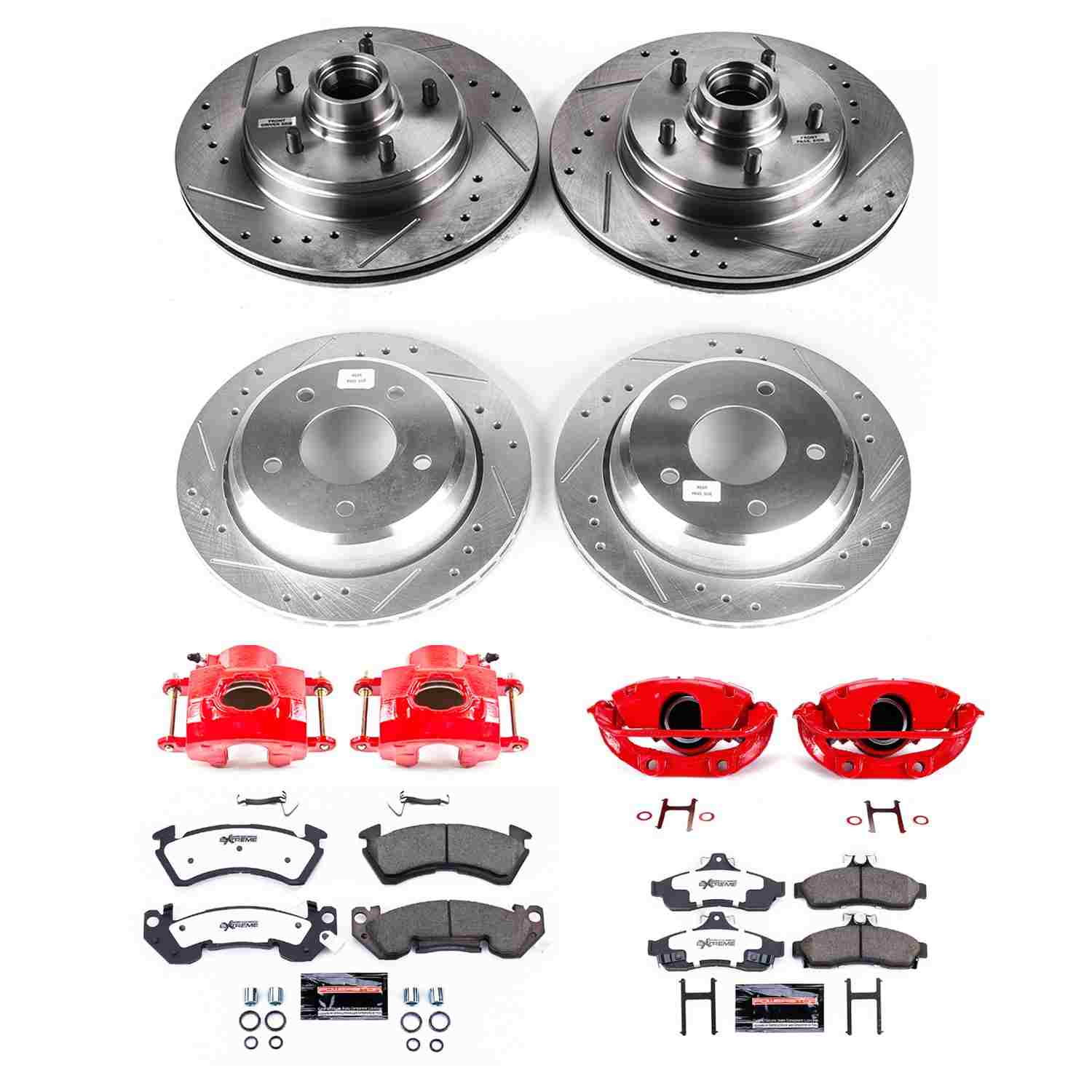 Power Stop 94-96 Chevrolet Impala Front and Rear Z26 Street Kit w/Cals