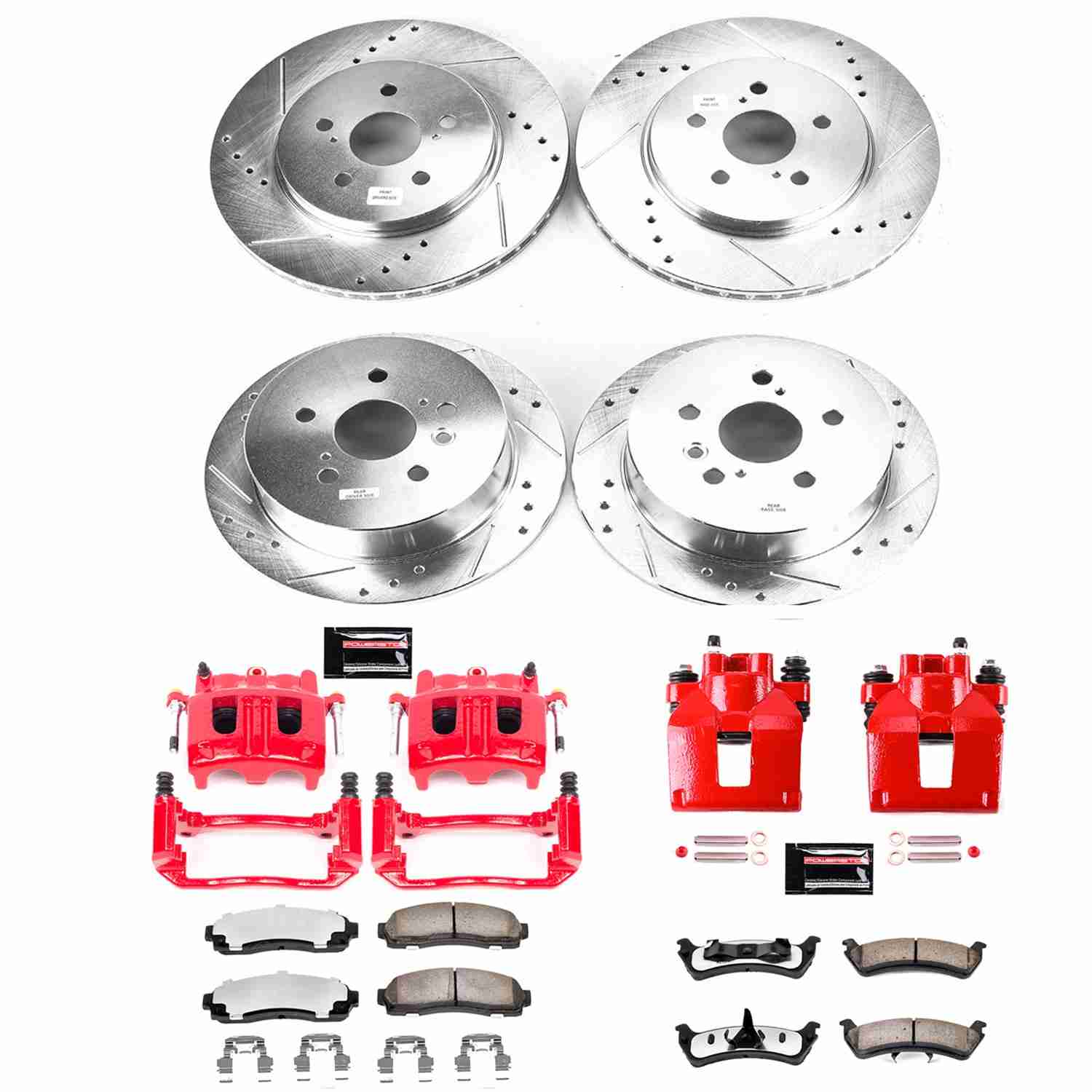 Power Stop 01-02 Ford Explorer Sport Front & Rear Z36 Truck & Tow Kit w/Calipers