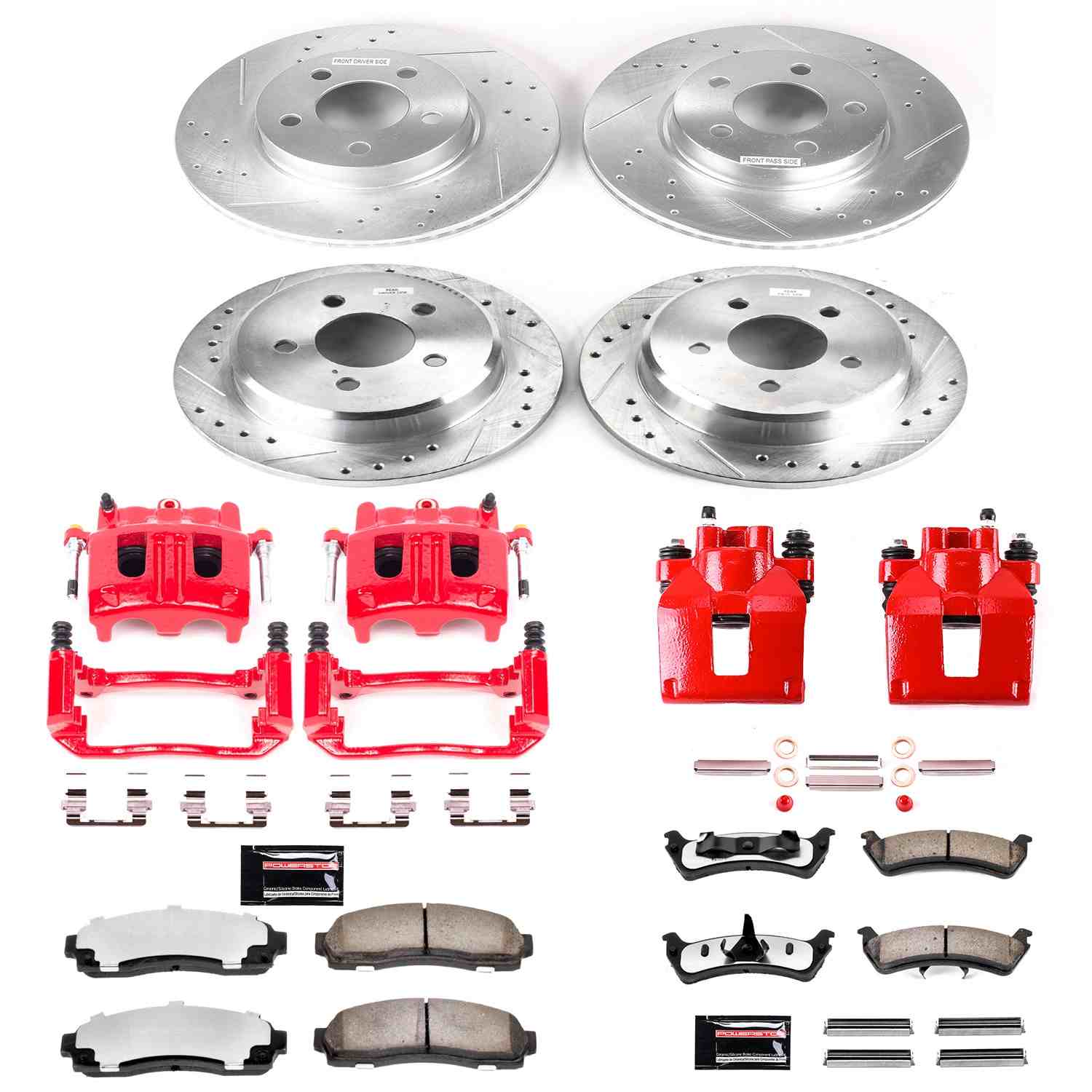 Power Stop 01-02 Ford Explorer Sport Front & Rear Z36 Truck & Tow Brake Kit w/Calipers